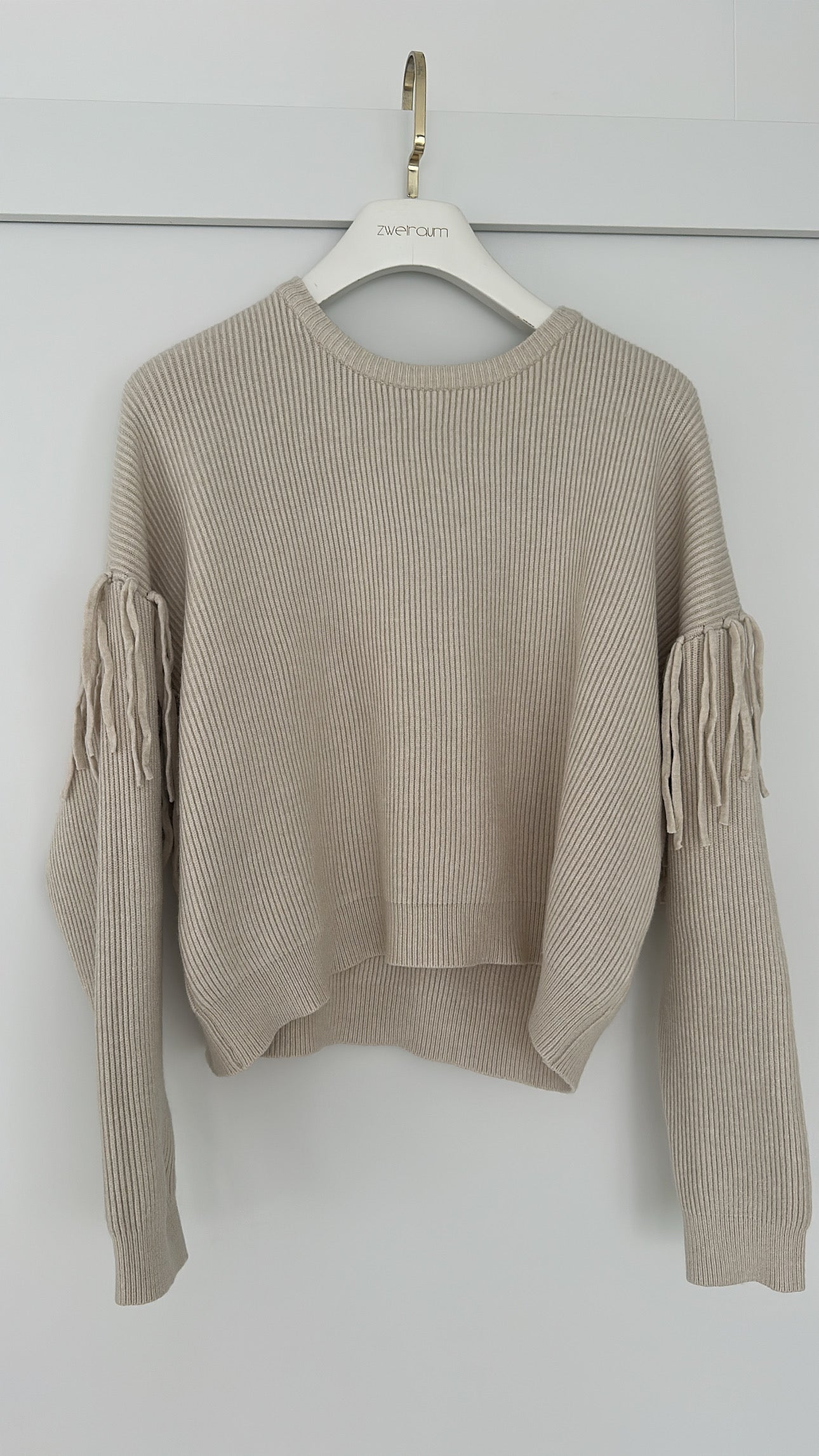 Midi Boho Pullover mit Fransenarm
