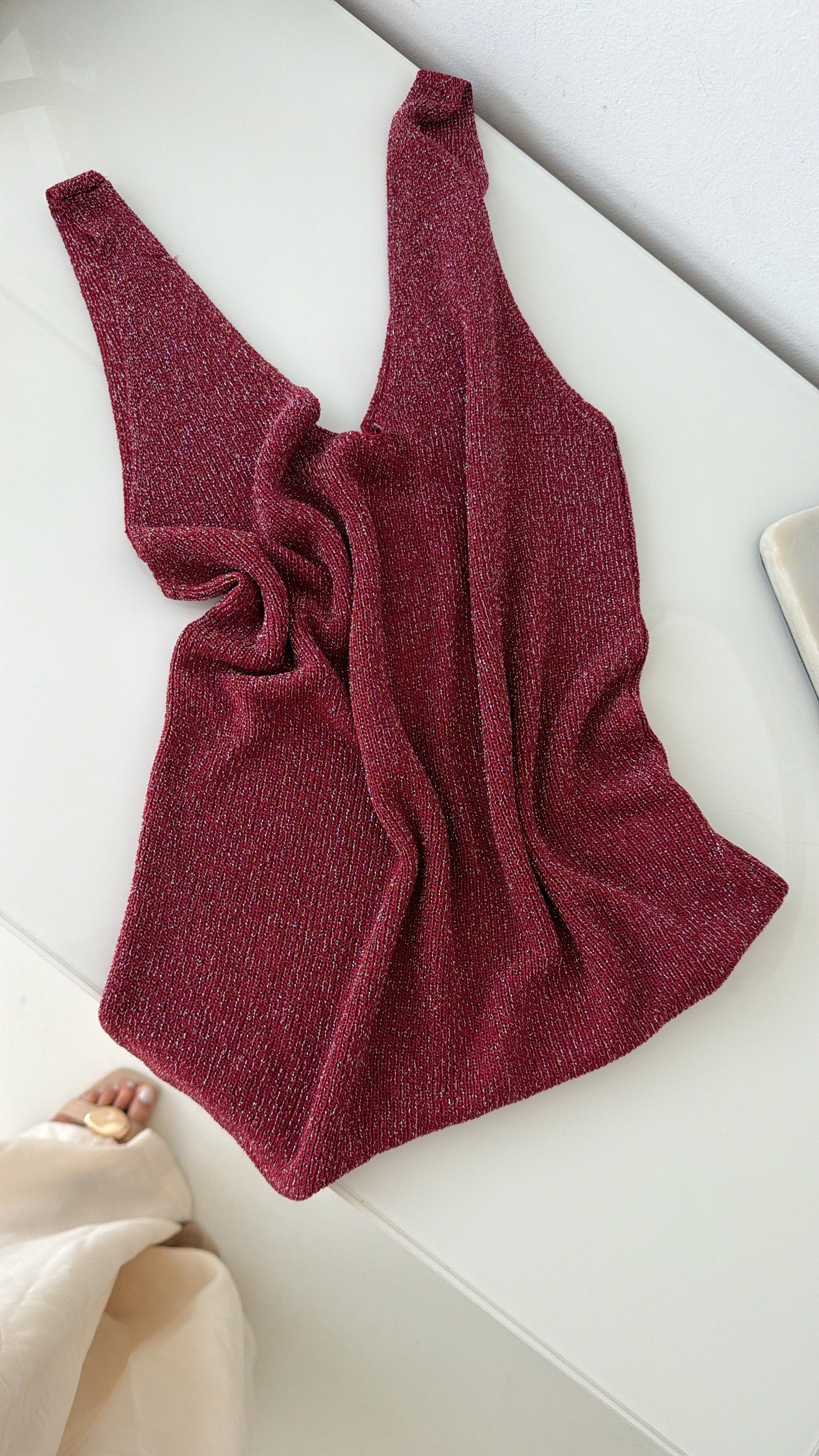 Loose Knit Top Glitter