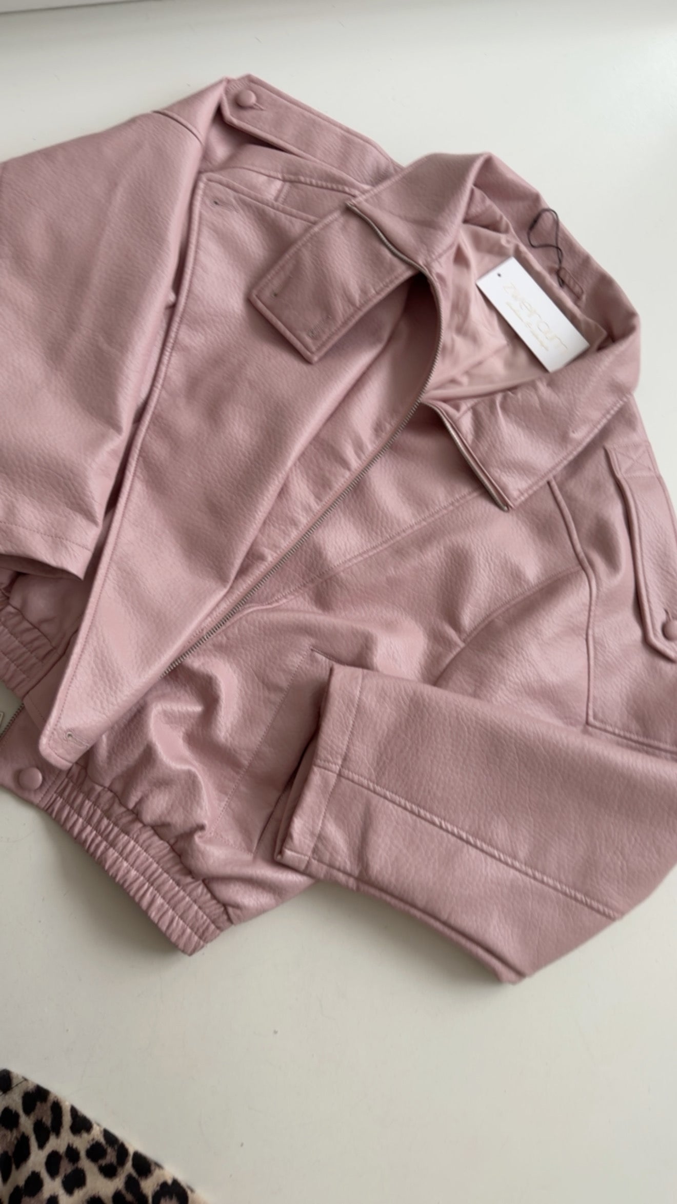 Oversize Jacke Lederoptik