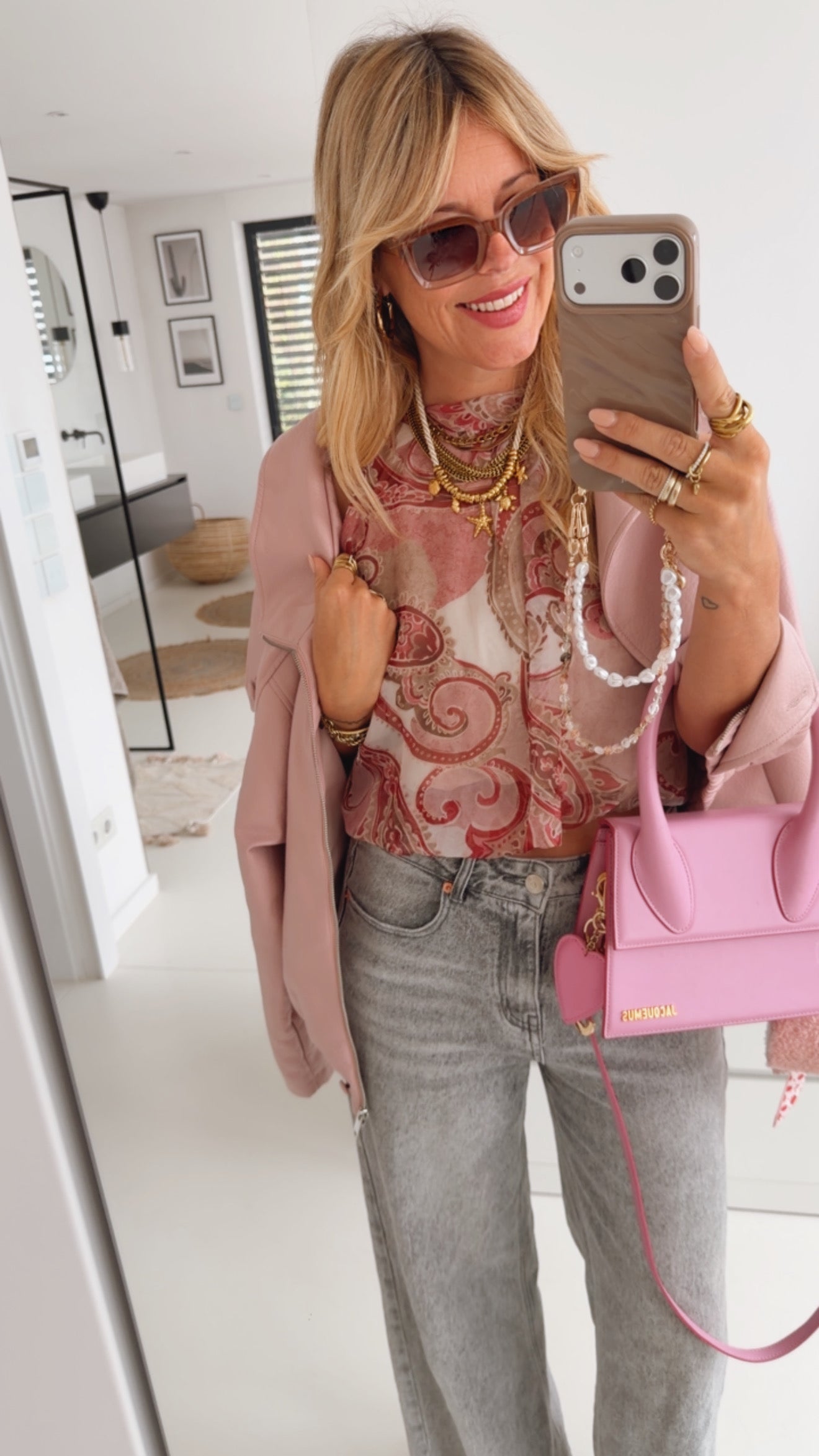 Oversize Jacke Lederoptik