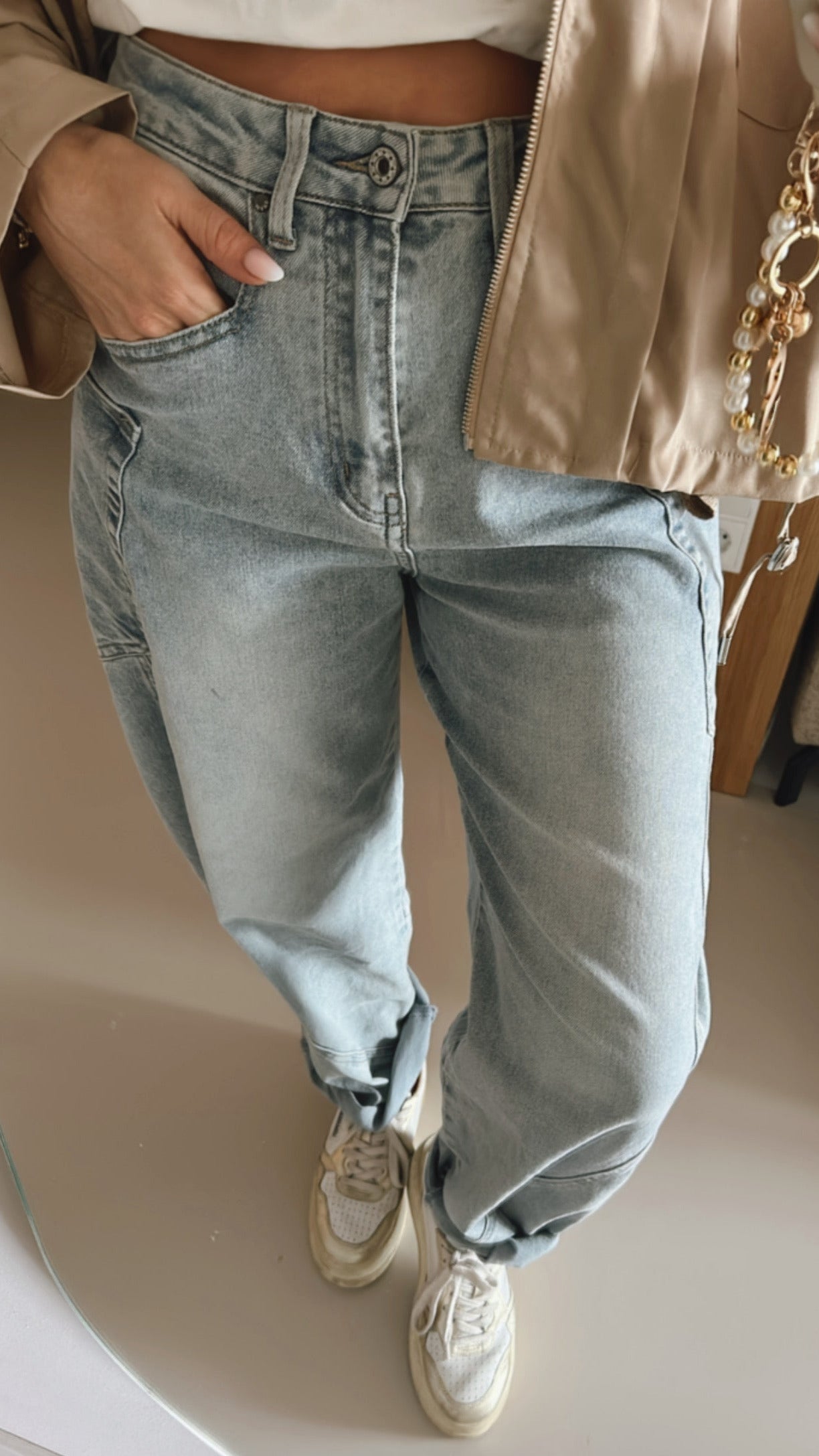 Jeans Seam Side Pocket