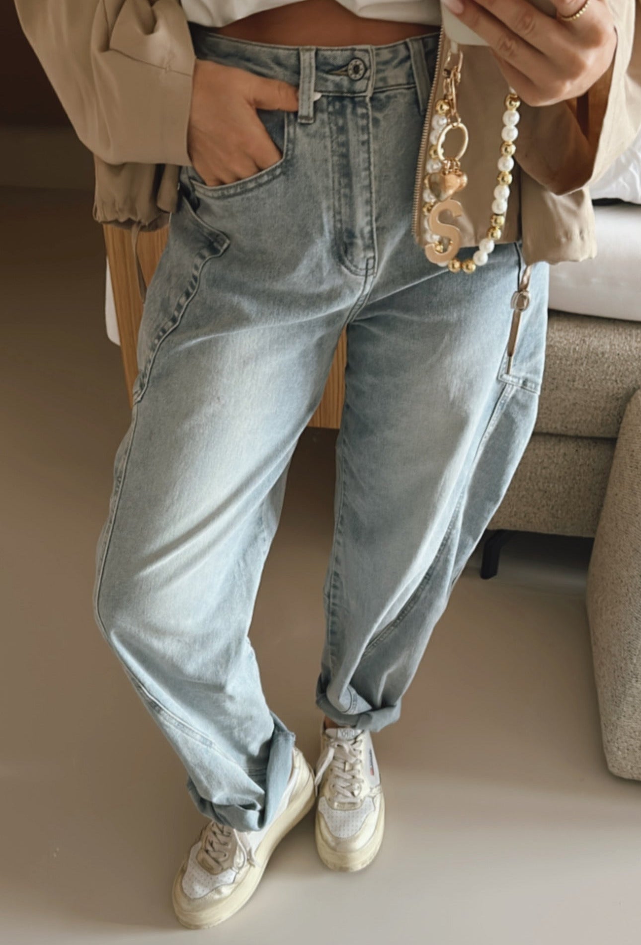 Jeans Seam Side Pocket