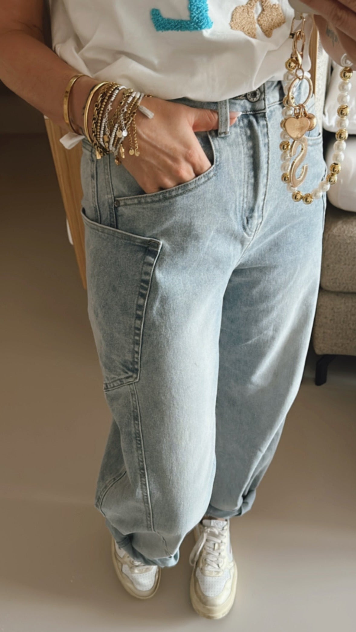 Jeans Seam Side Pocket