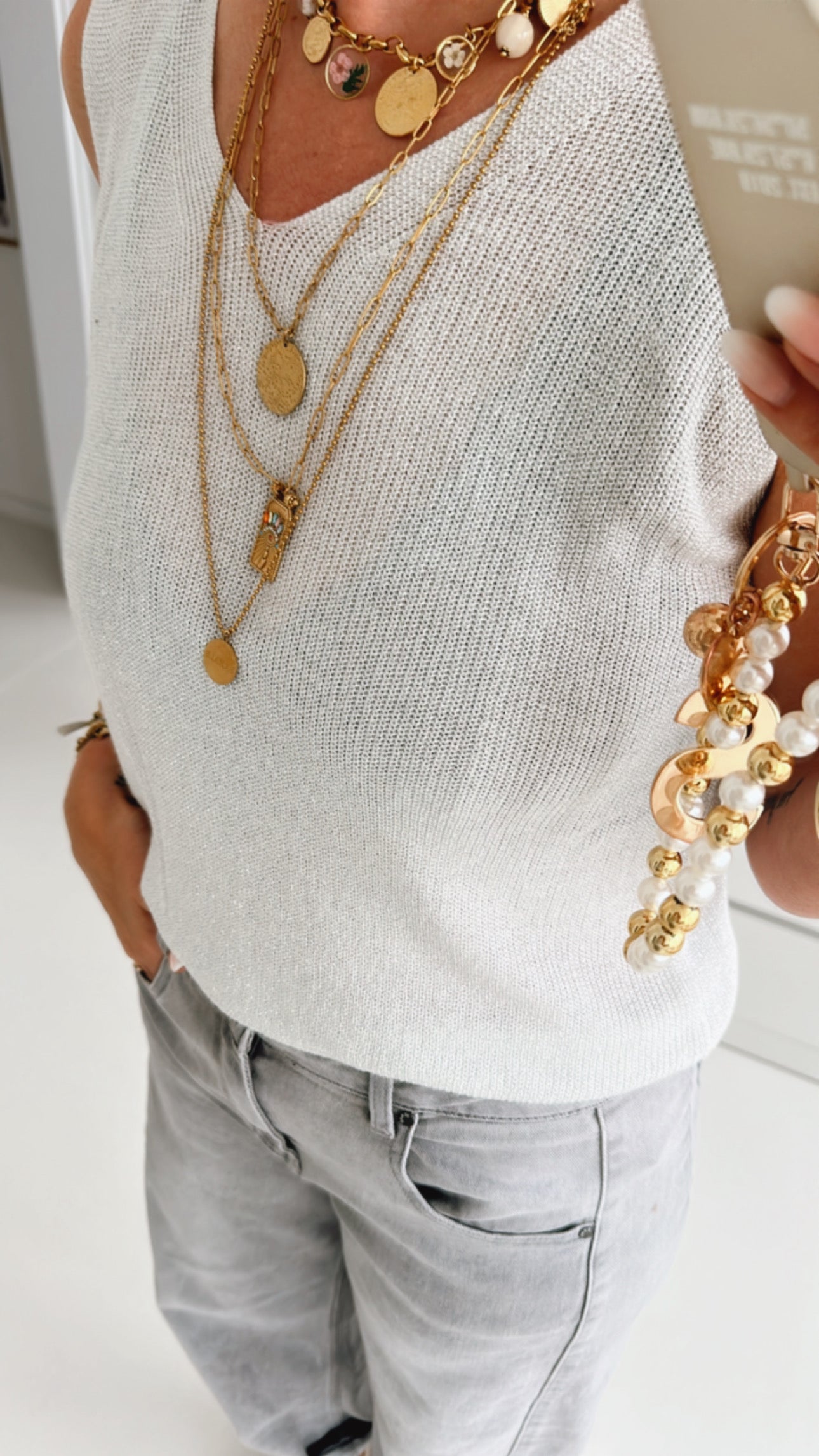 Fine Knit Glitter Top