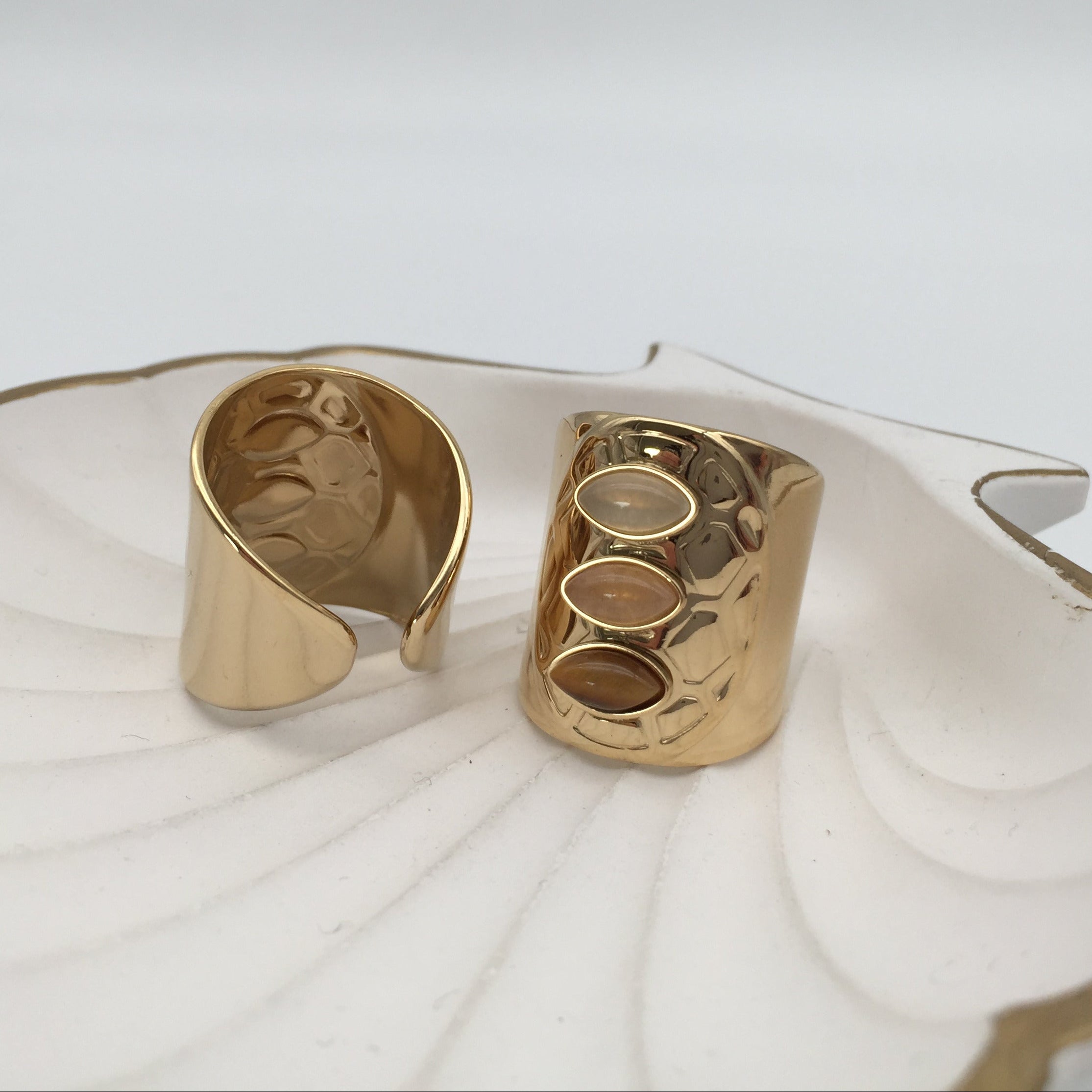 Tall Ring Triple stones