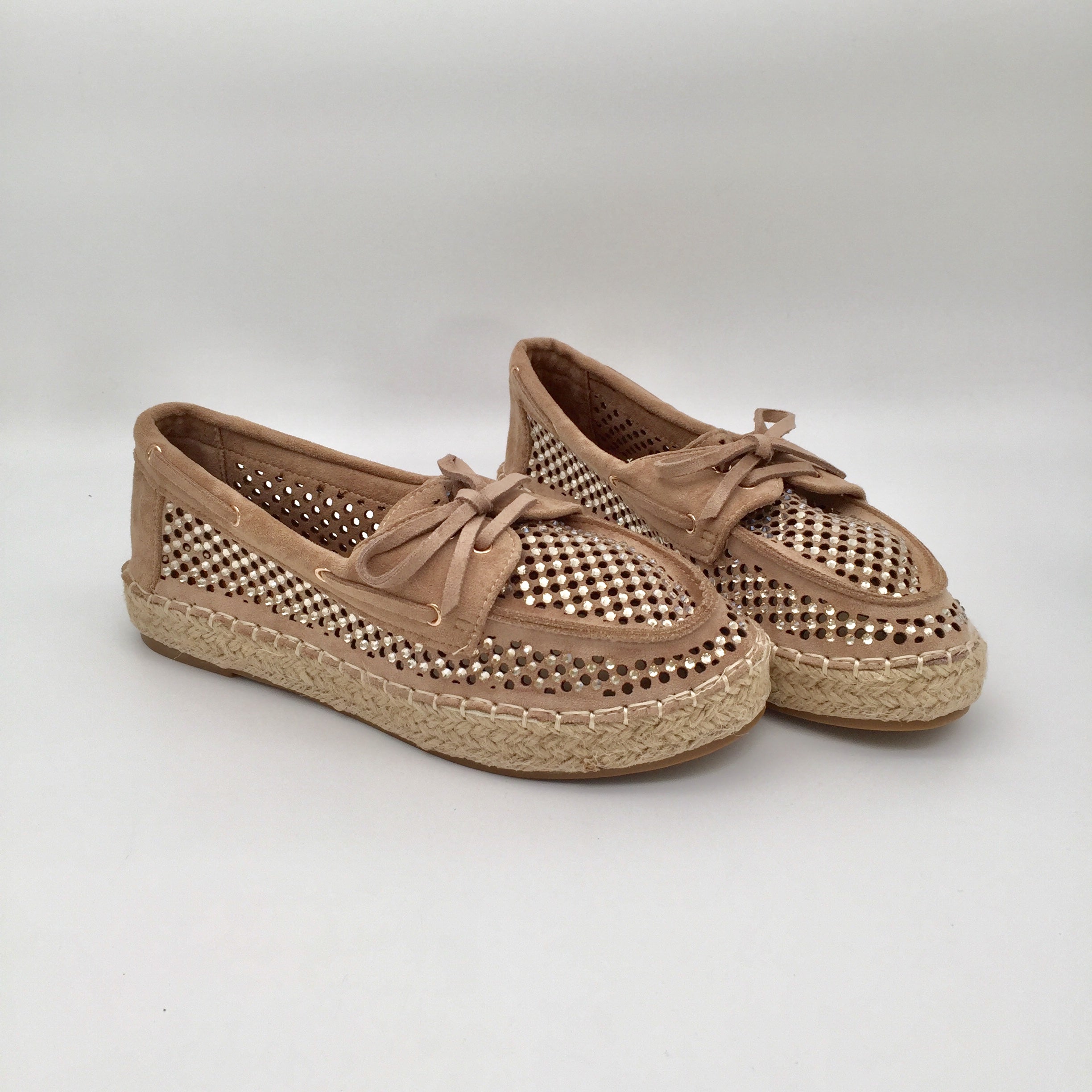 Halbschuhe Glitter Netz