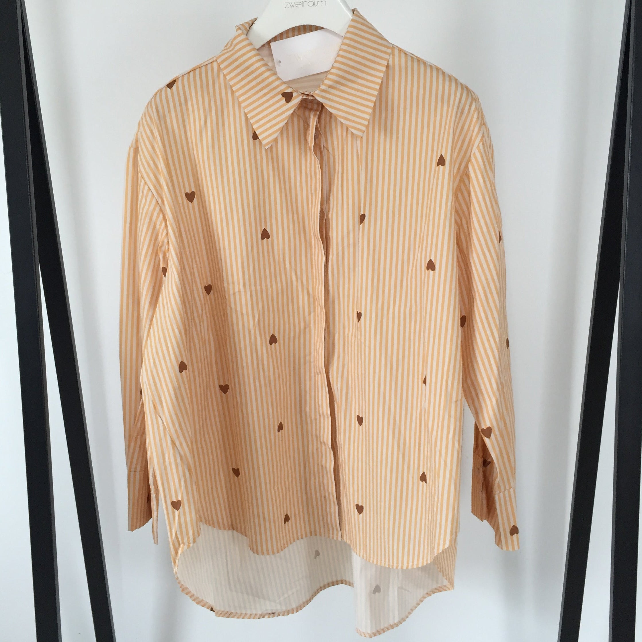 Hemd Bluse Streifen Herz