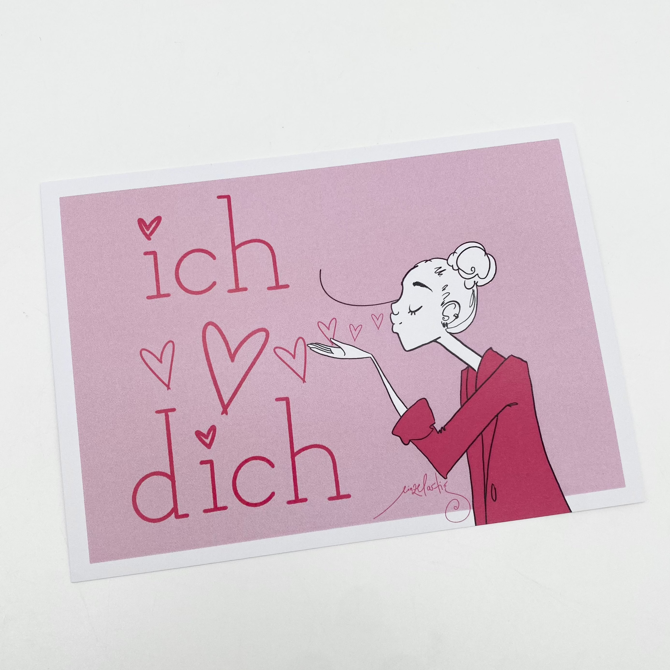 Postkarte ich liebe dich Herzen