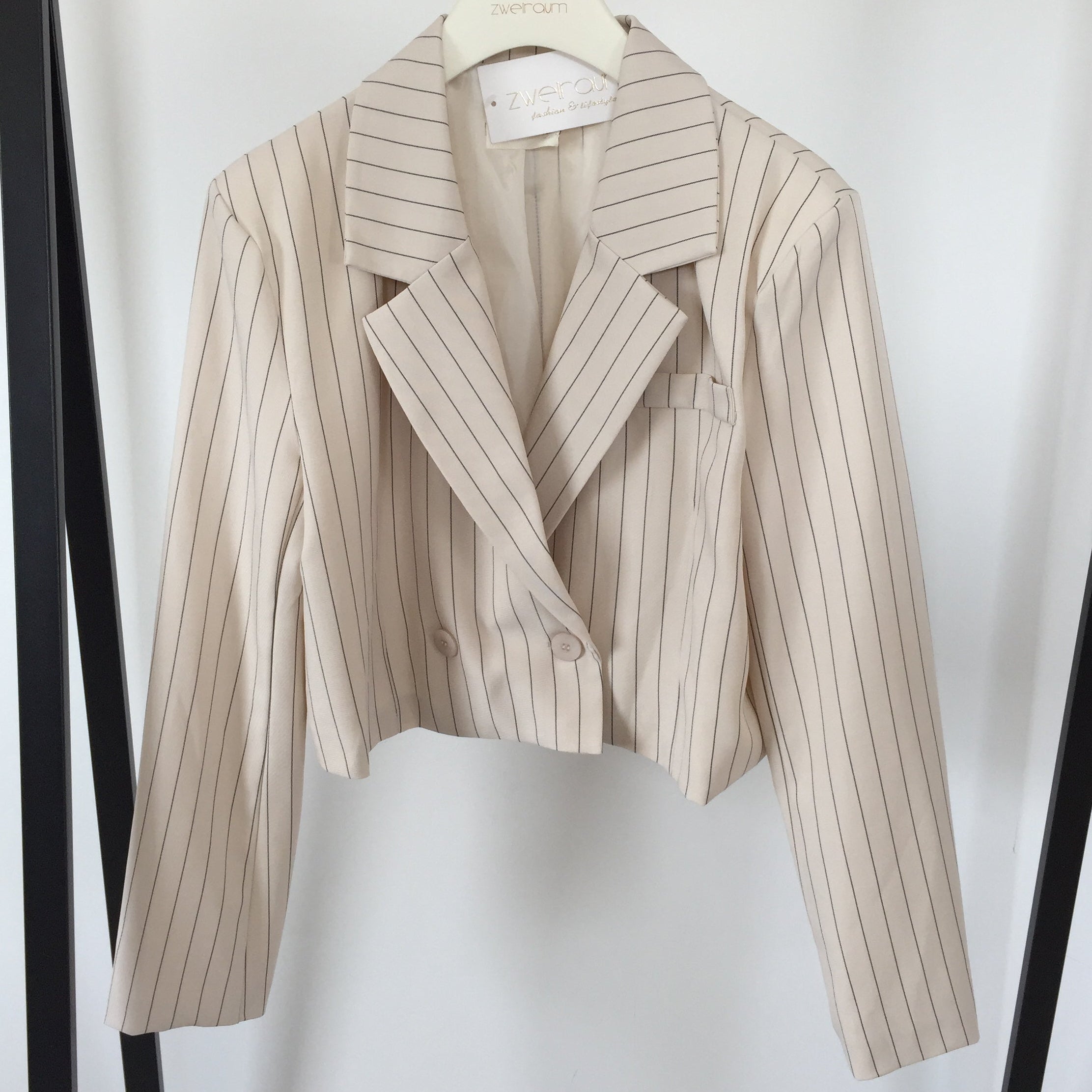 Cropped Blazer Fine Stripes