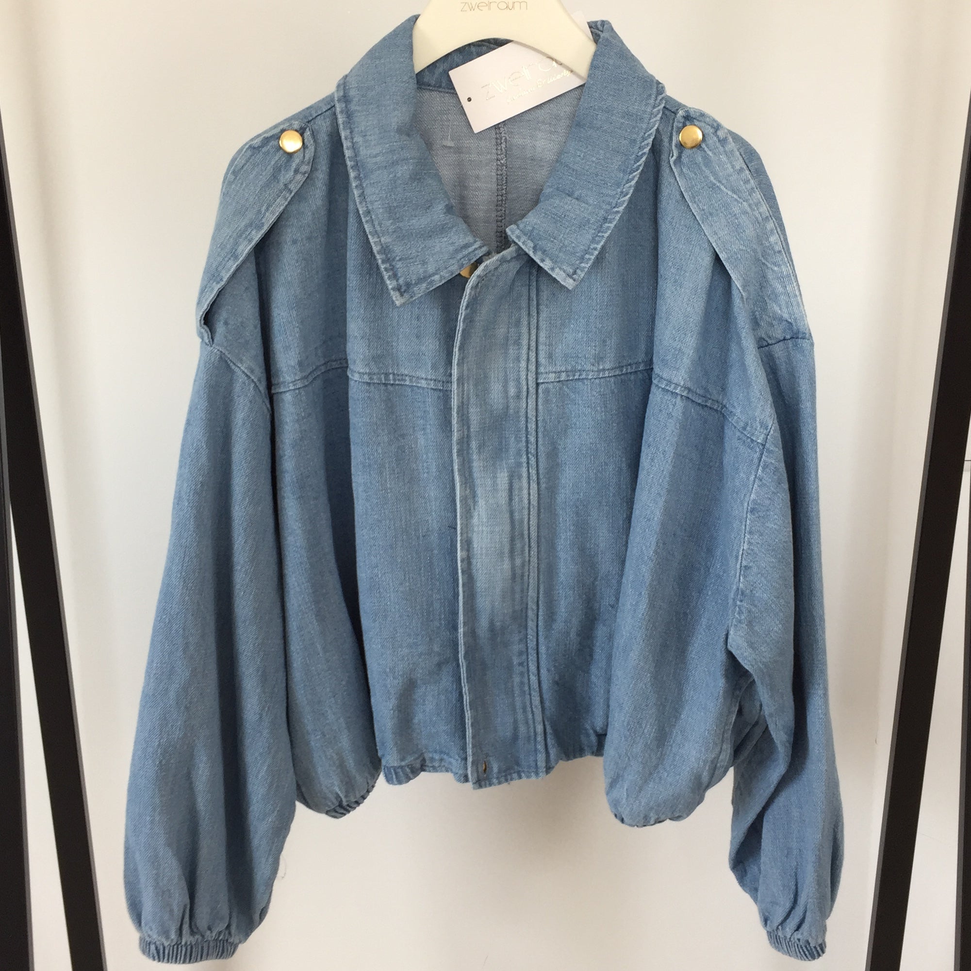 Midi Jeans Jacke Bomber