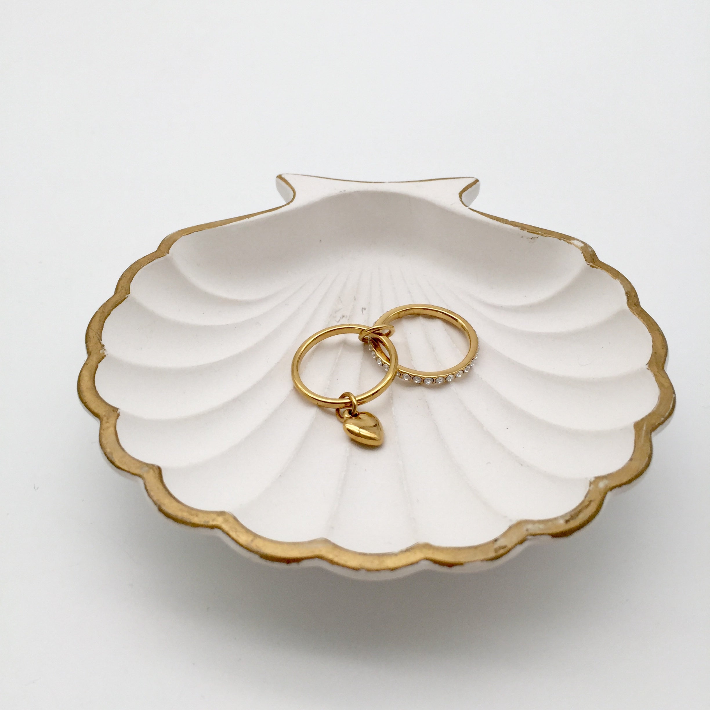 Double Ring Hanging Heart