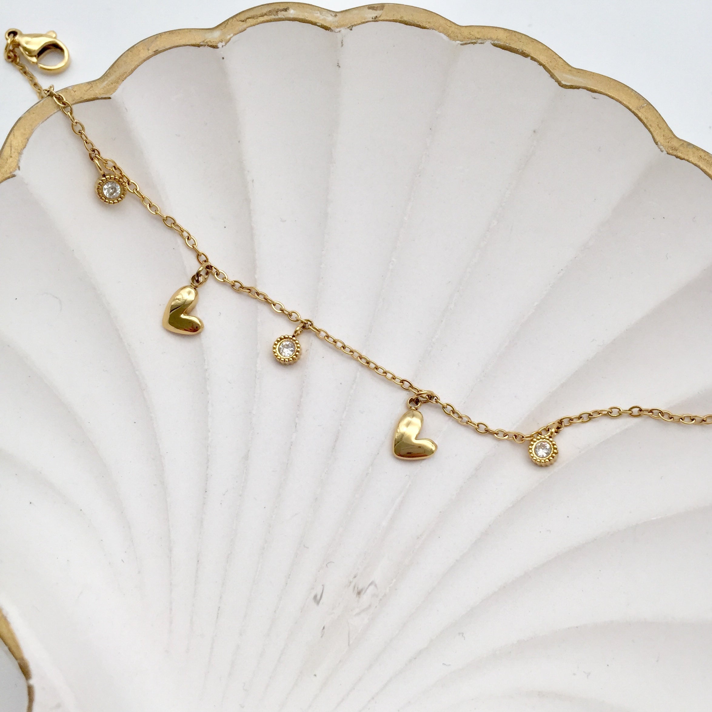 Fußkette Sparkling Hearts