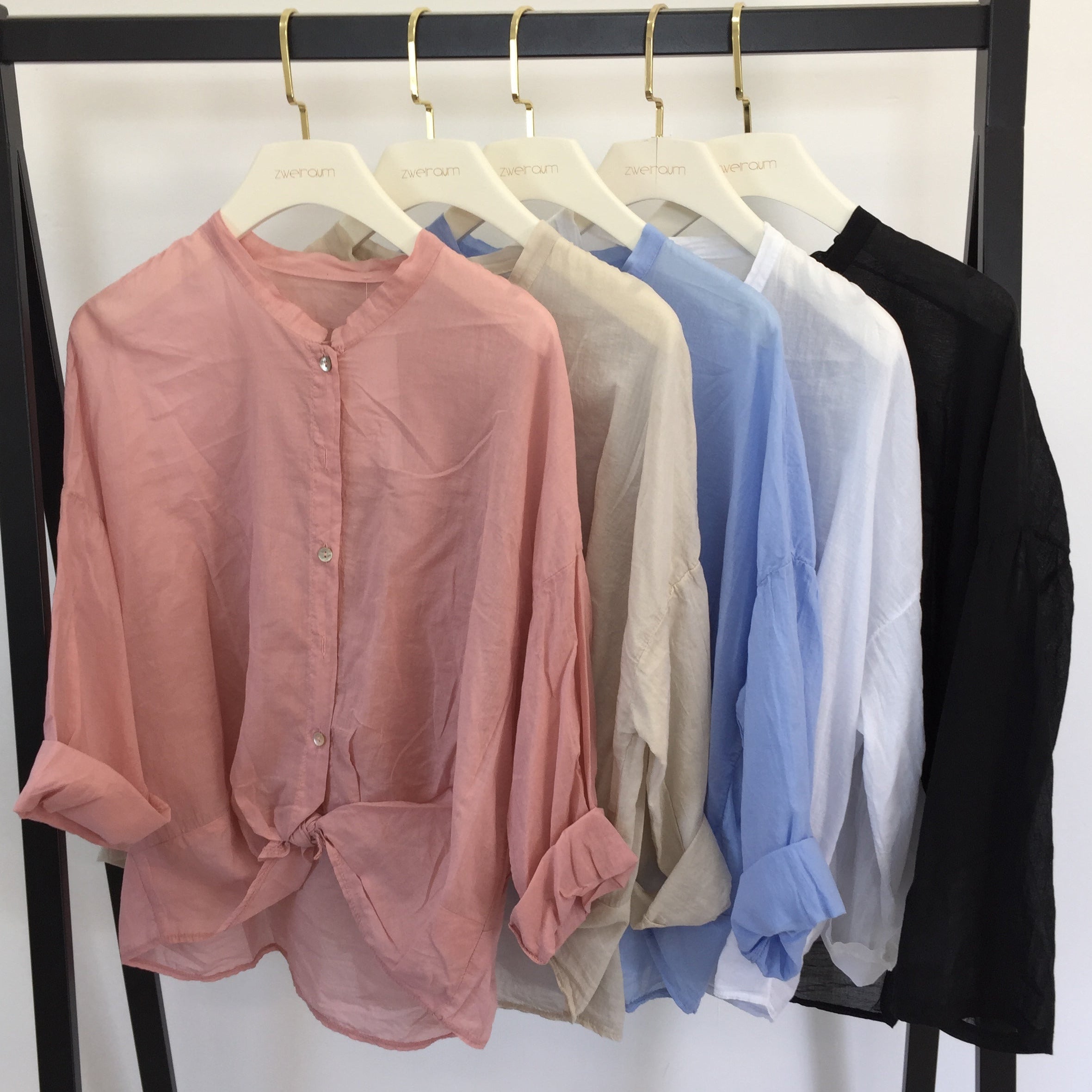 Midi Bluse Transparent