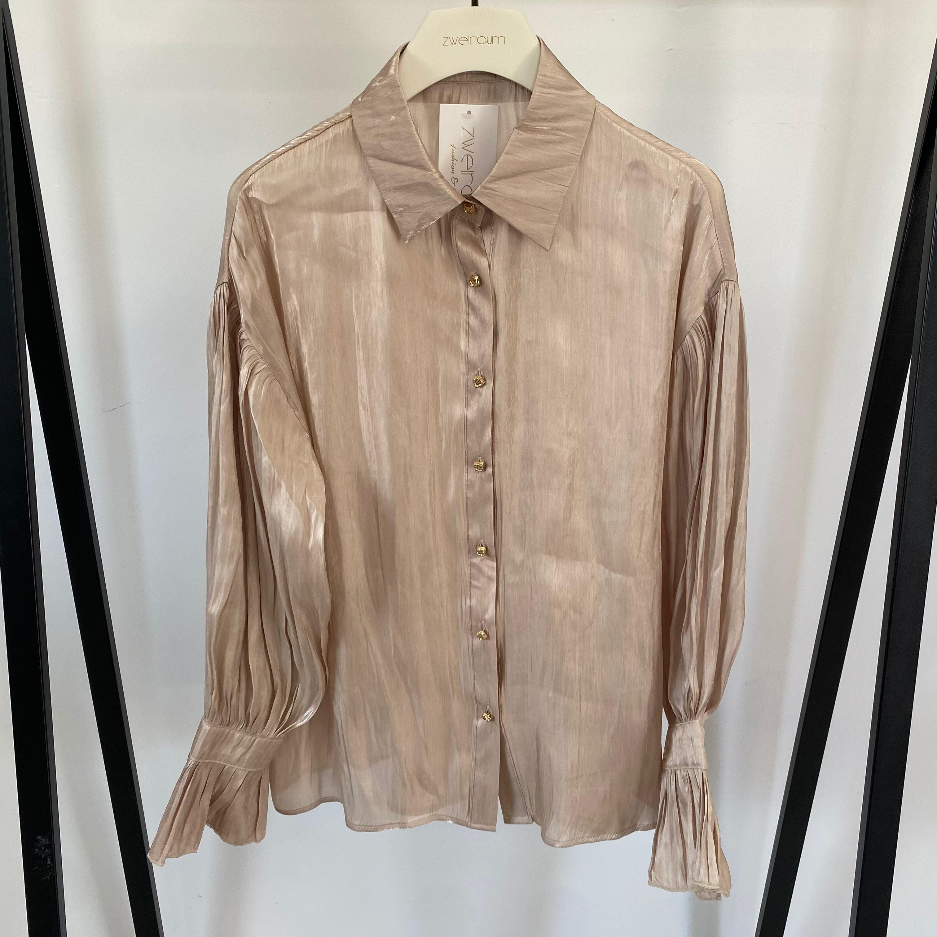 Schimmer Bluse Statement Ärmel
