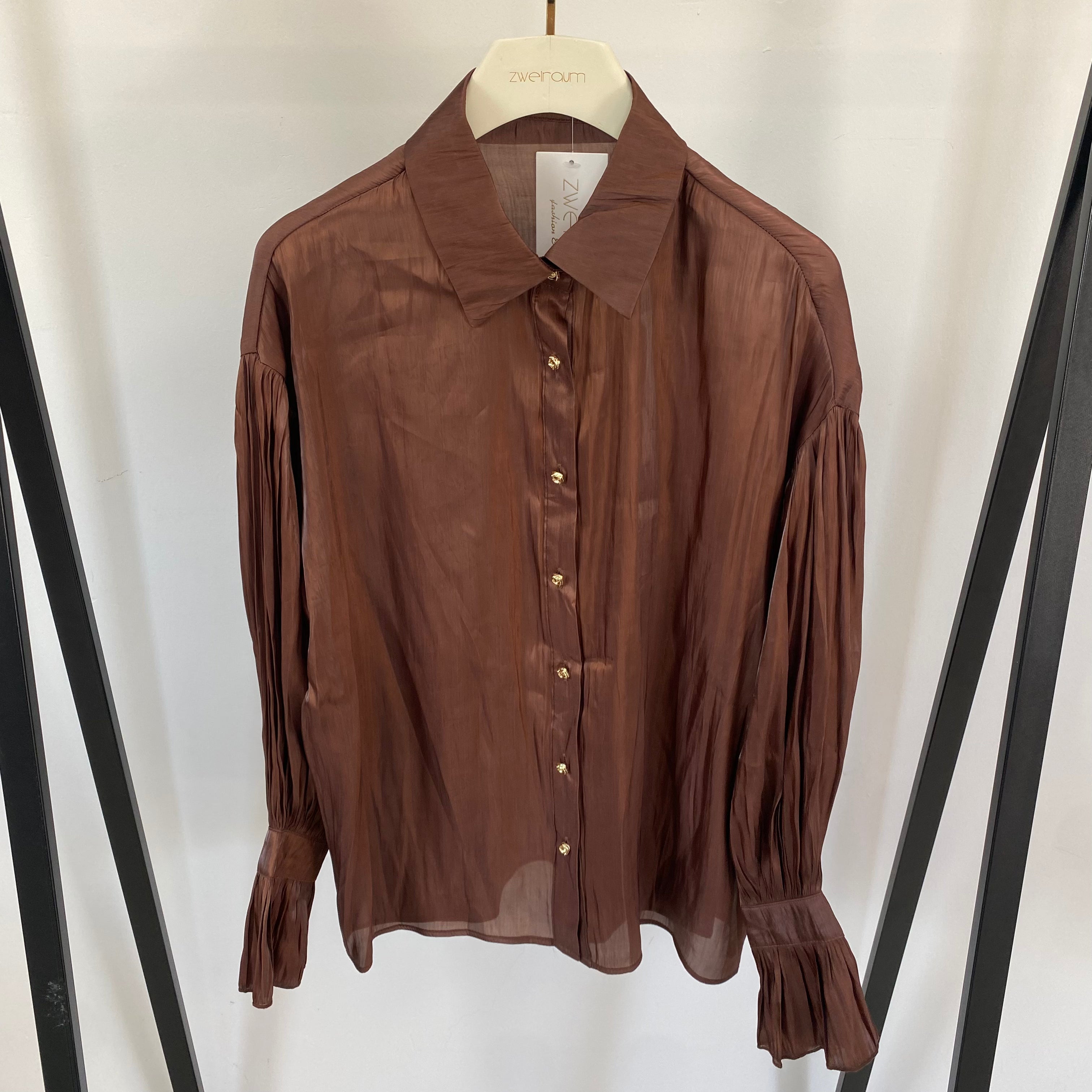 Schimmer Bluse Statement Ärmel