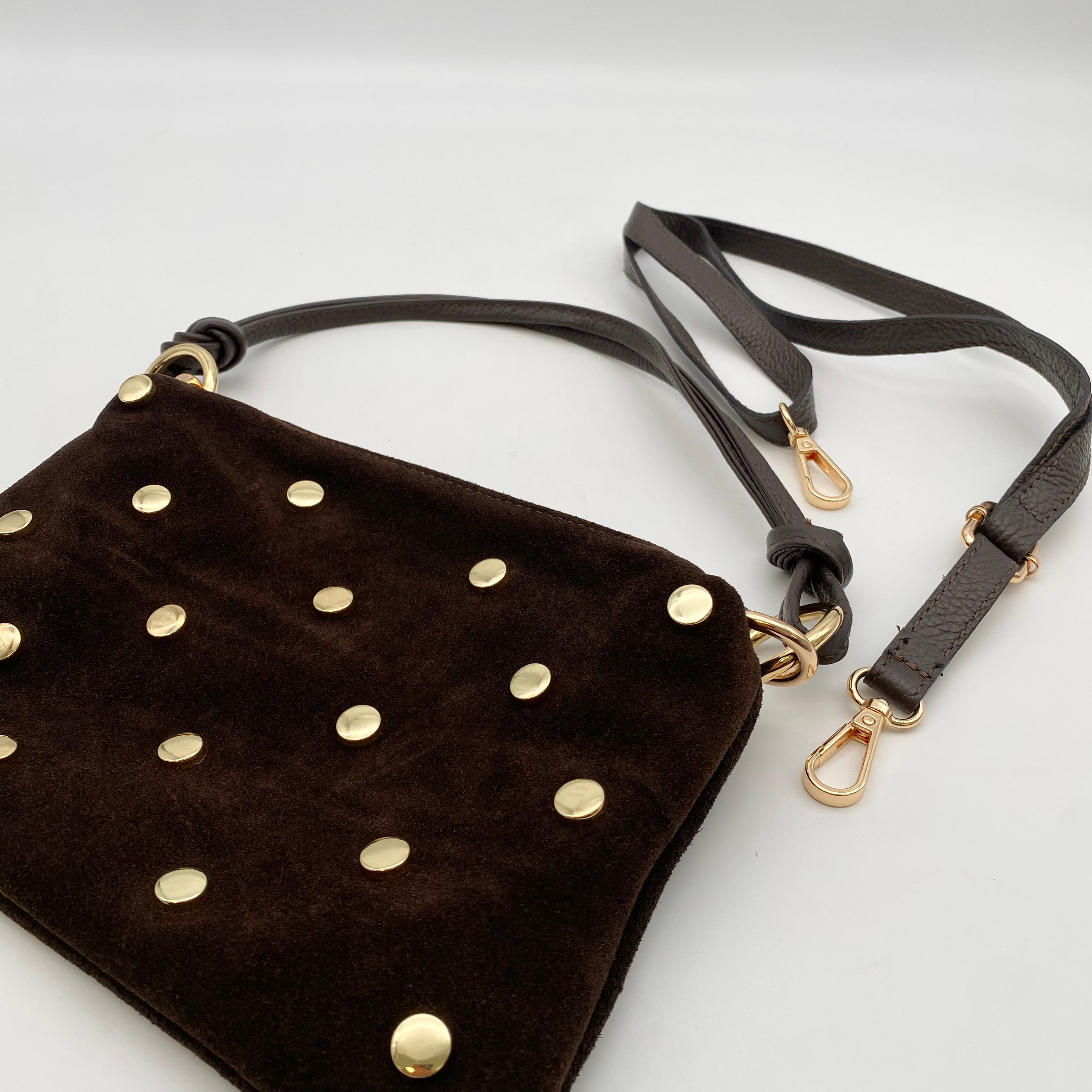 Midi Flat Bag mit Nieten