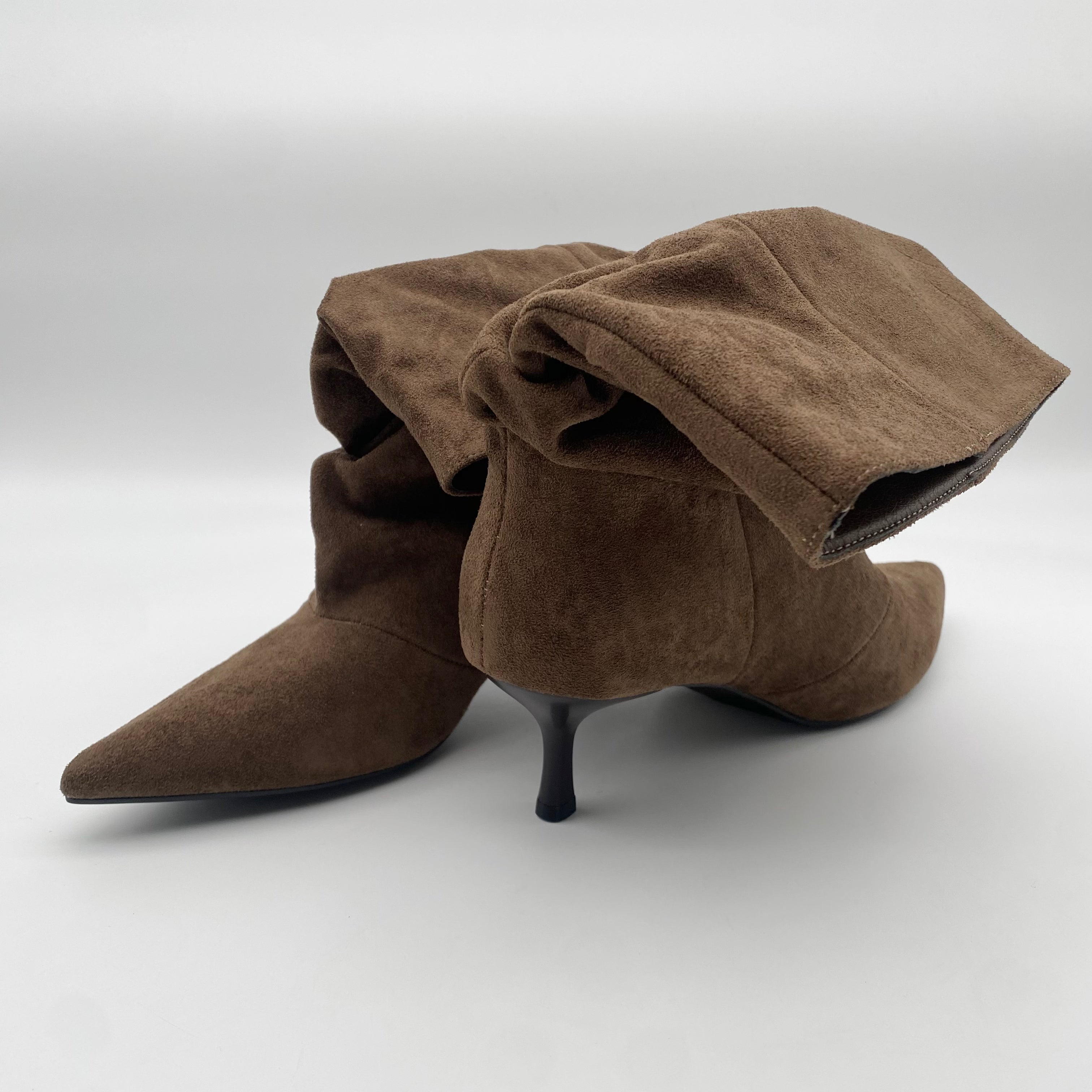 Slouchy Boots Wildleder-Optik