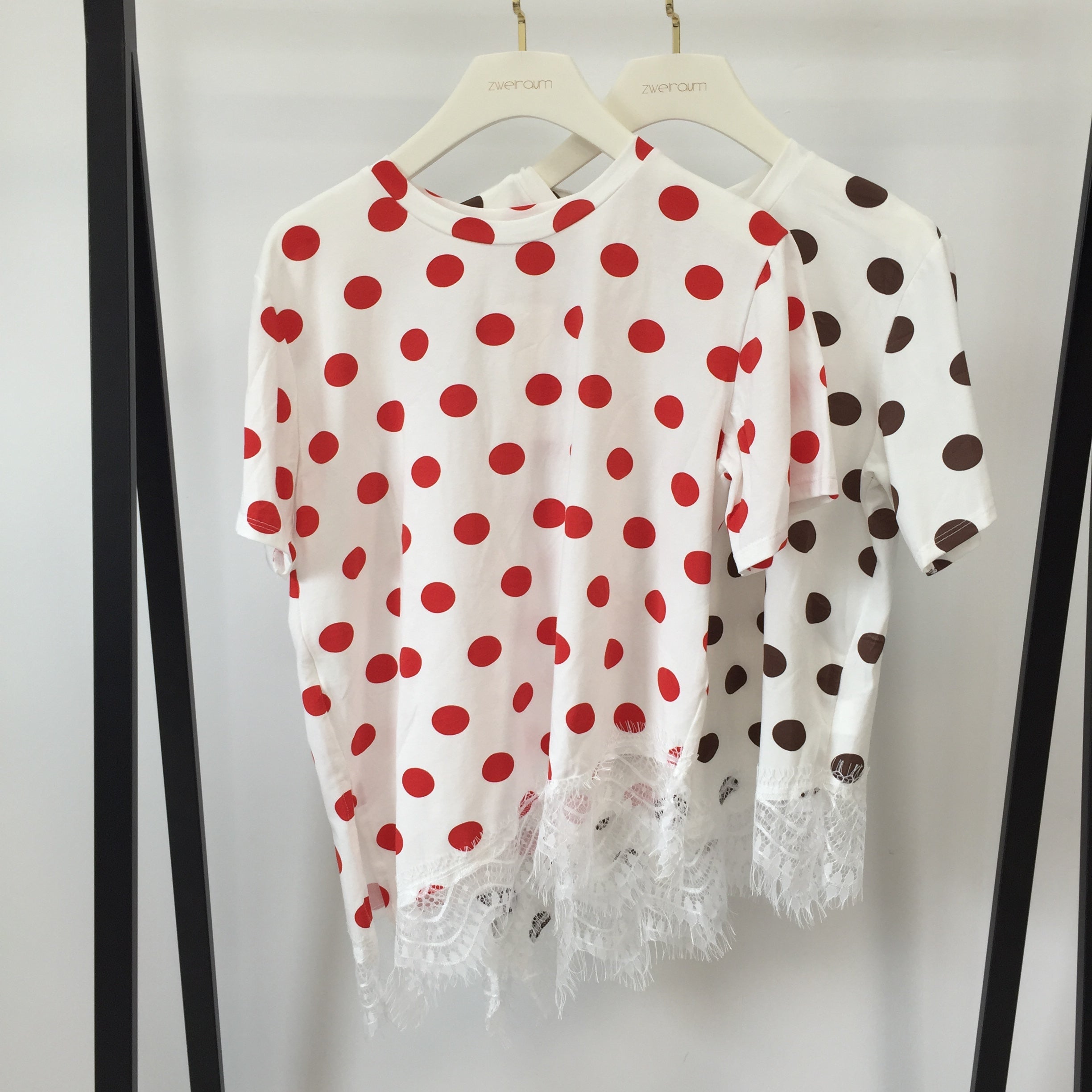T-Shirt Asymmerisch Lace