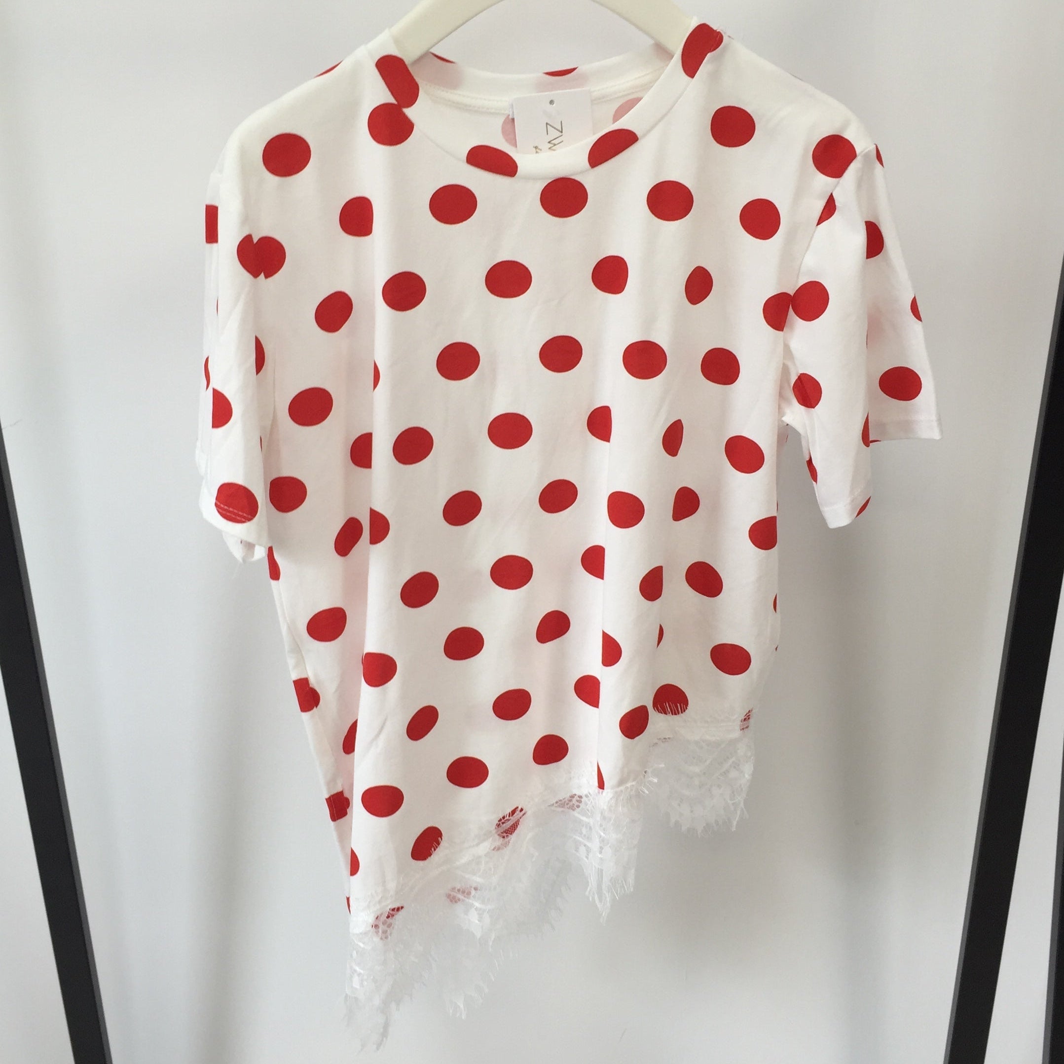 T-Shirt Asymmerisch Lace