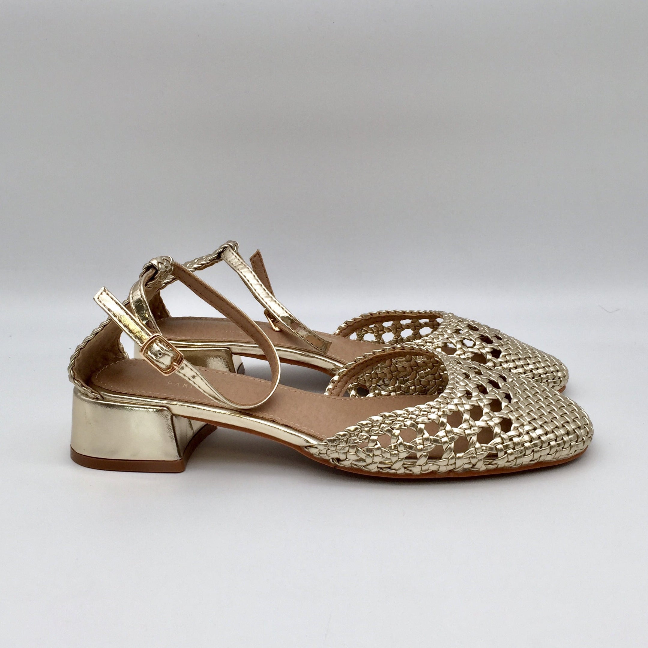 Heels Sandale Golden Crochet