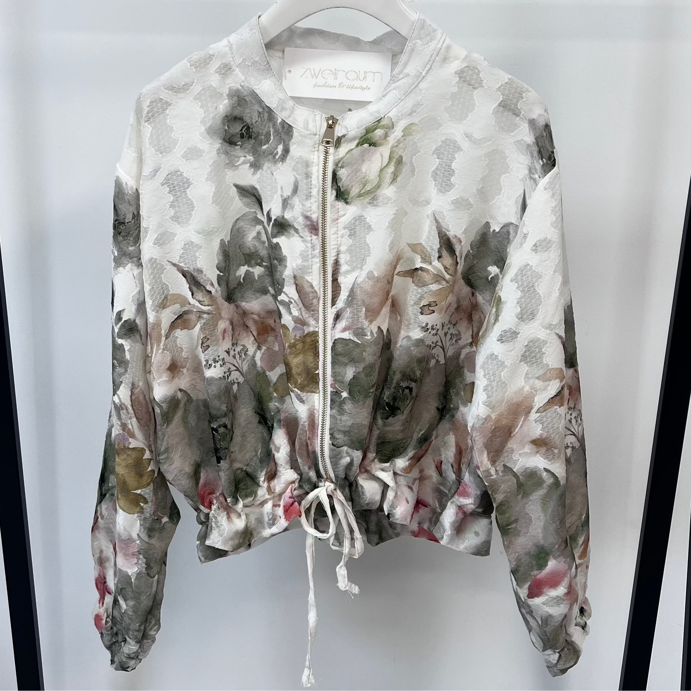 Midi Jacke Flowers Structured