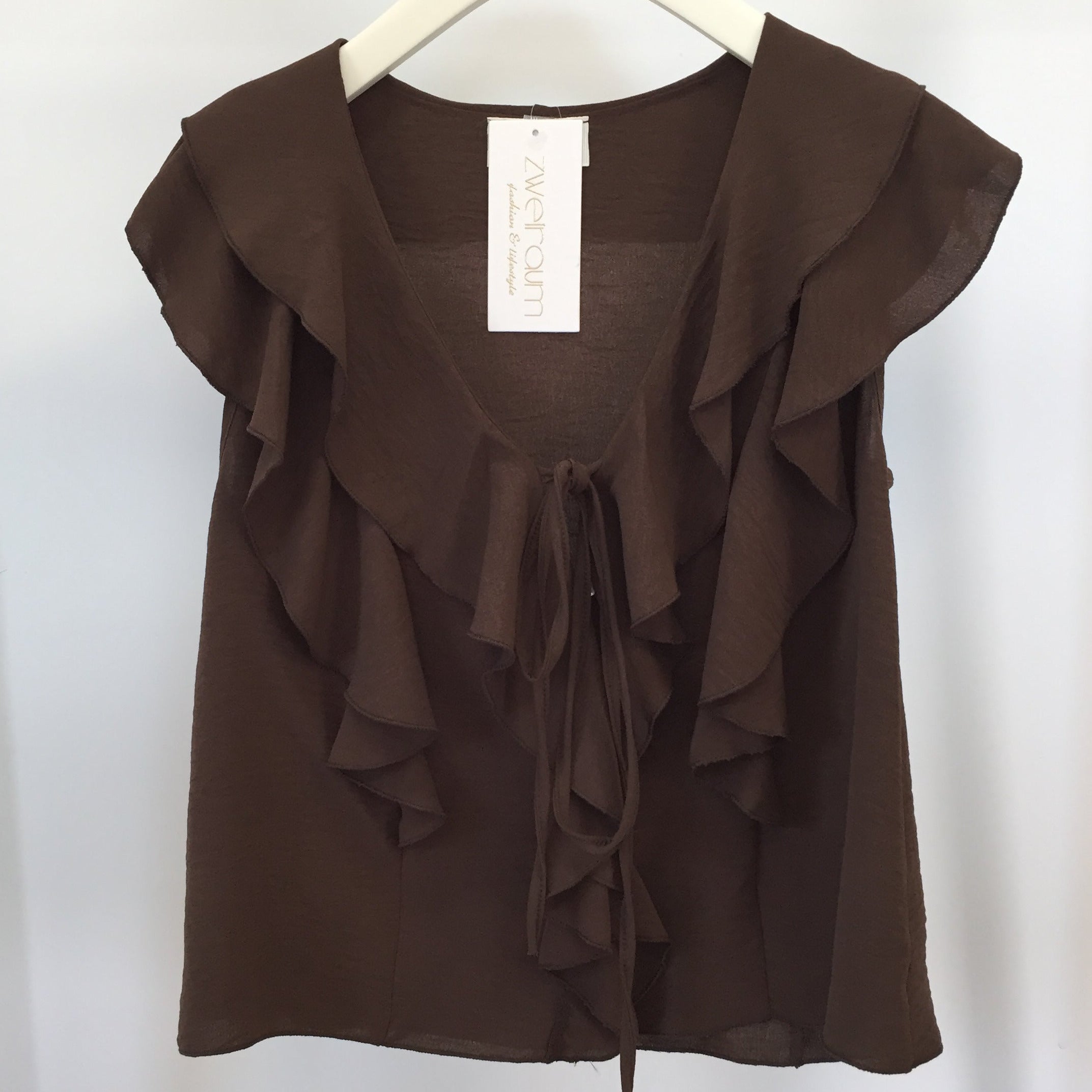 Shirt mit Volants und Knopfleiste