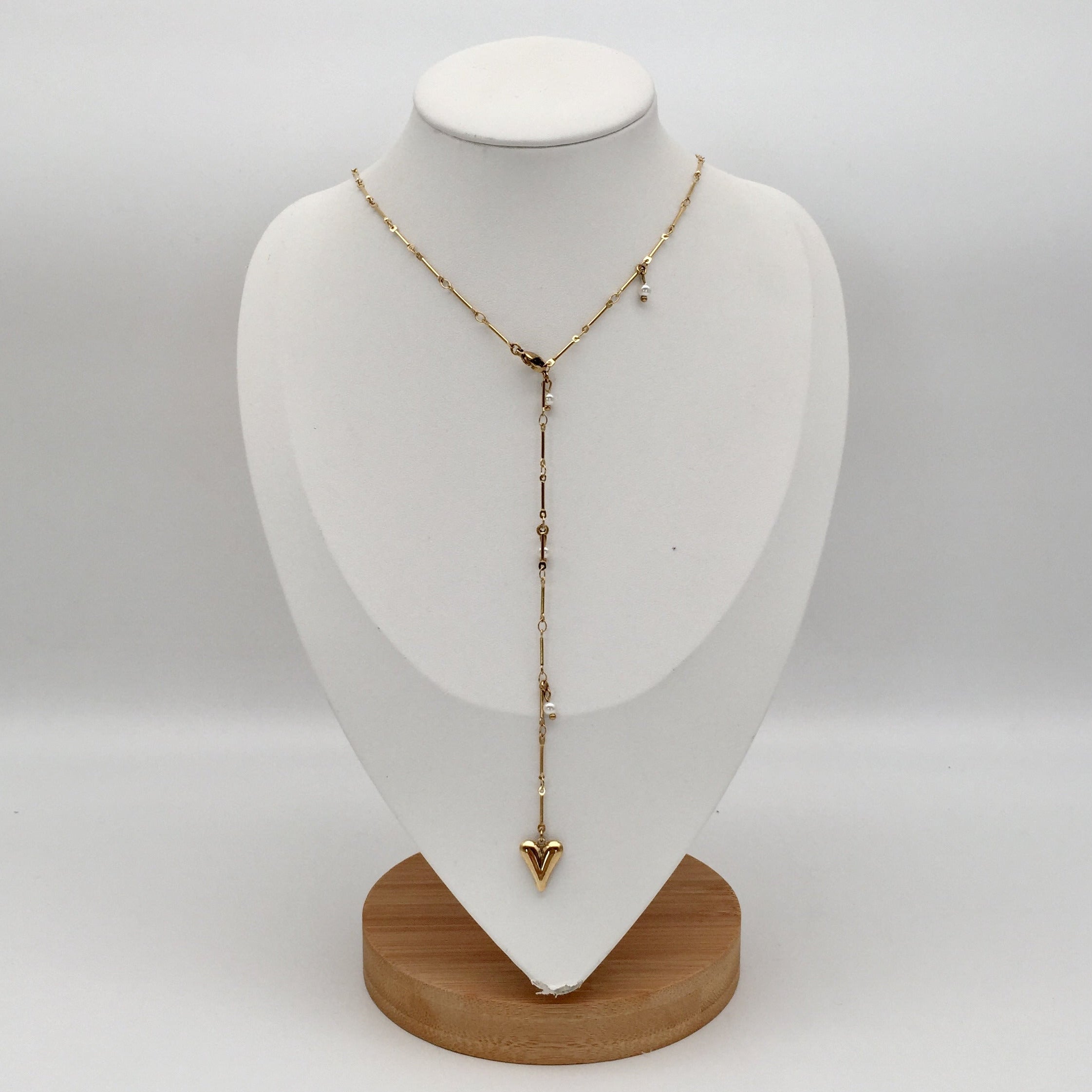 Long Y-Kette Fine Heart