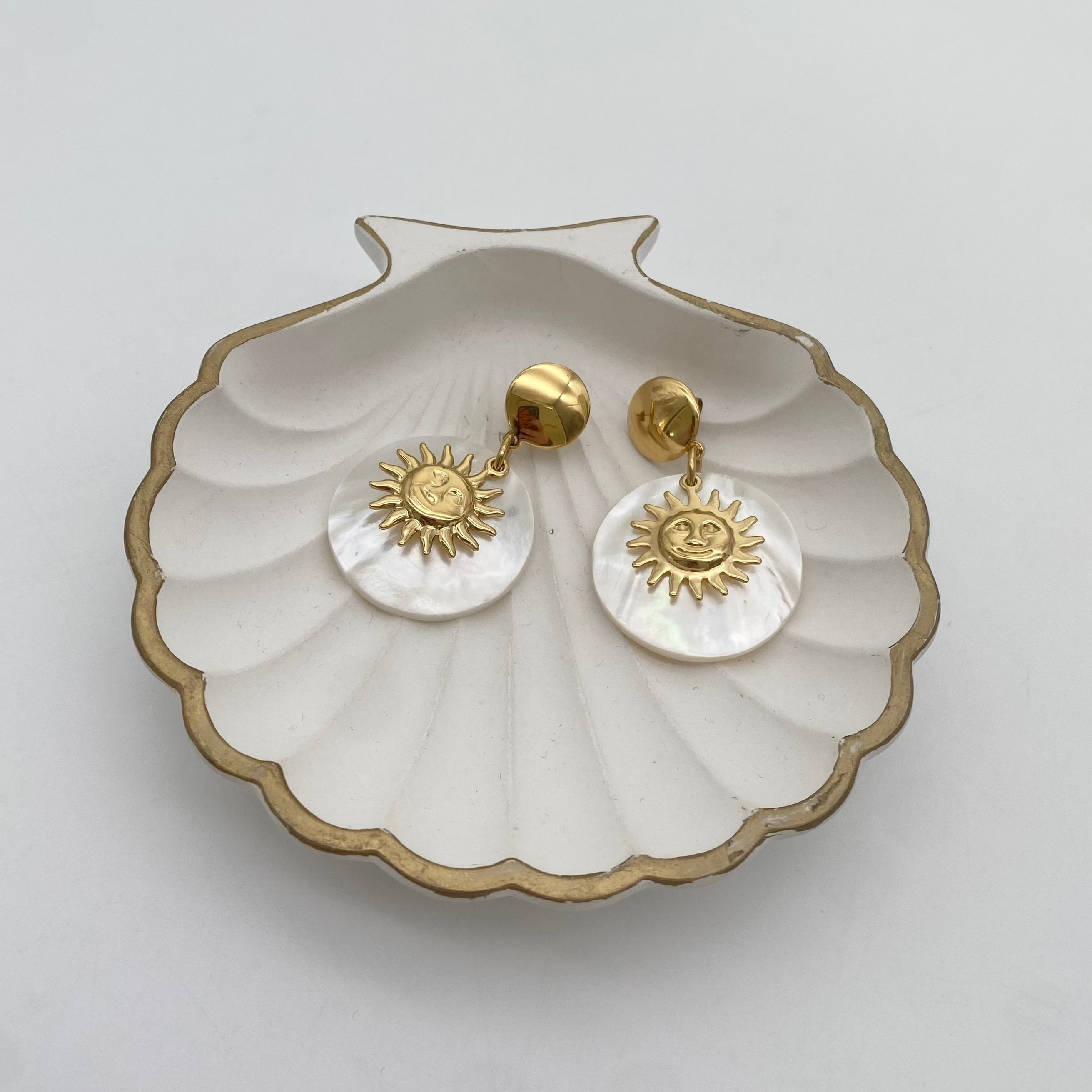 Ohrringe Perlmutt Sun