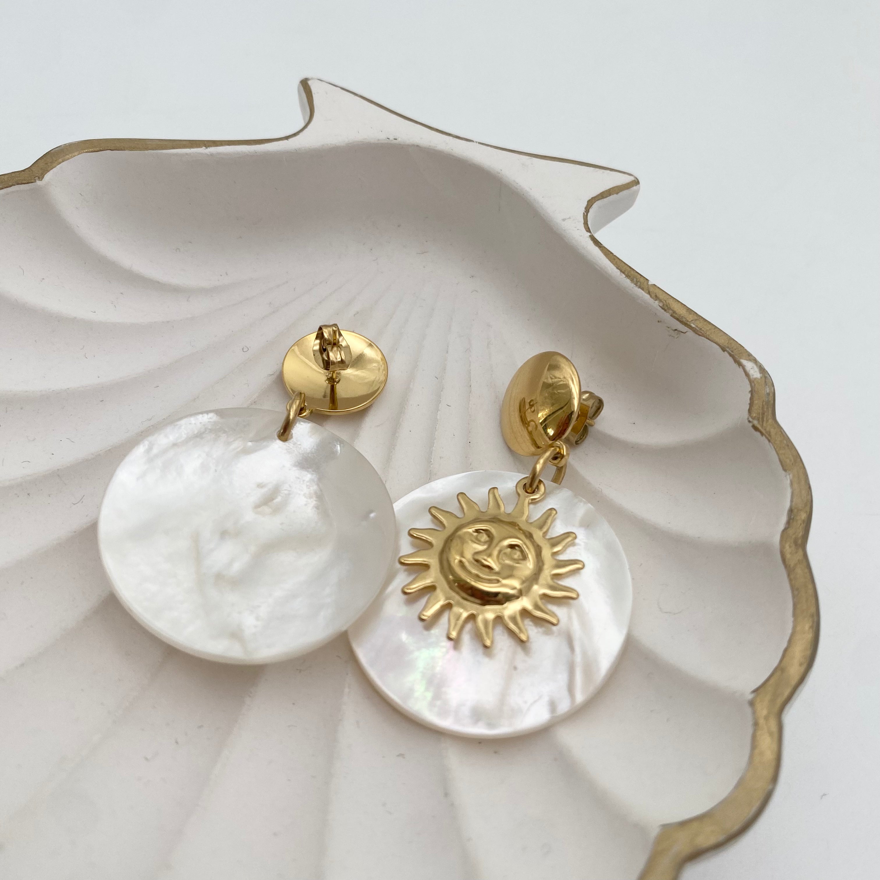 Ohrringe Perlmutt Sun