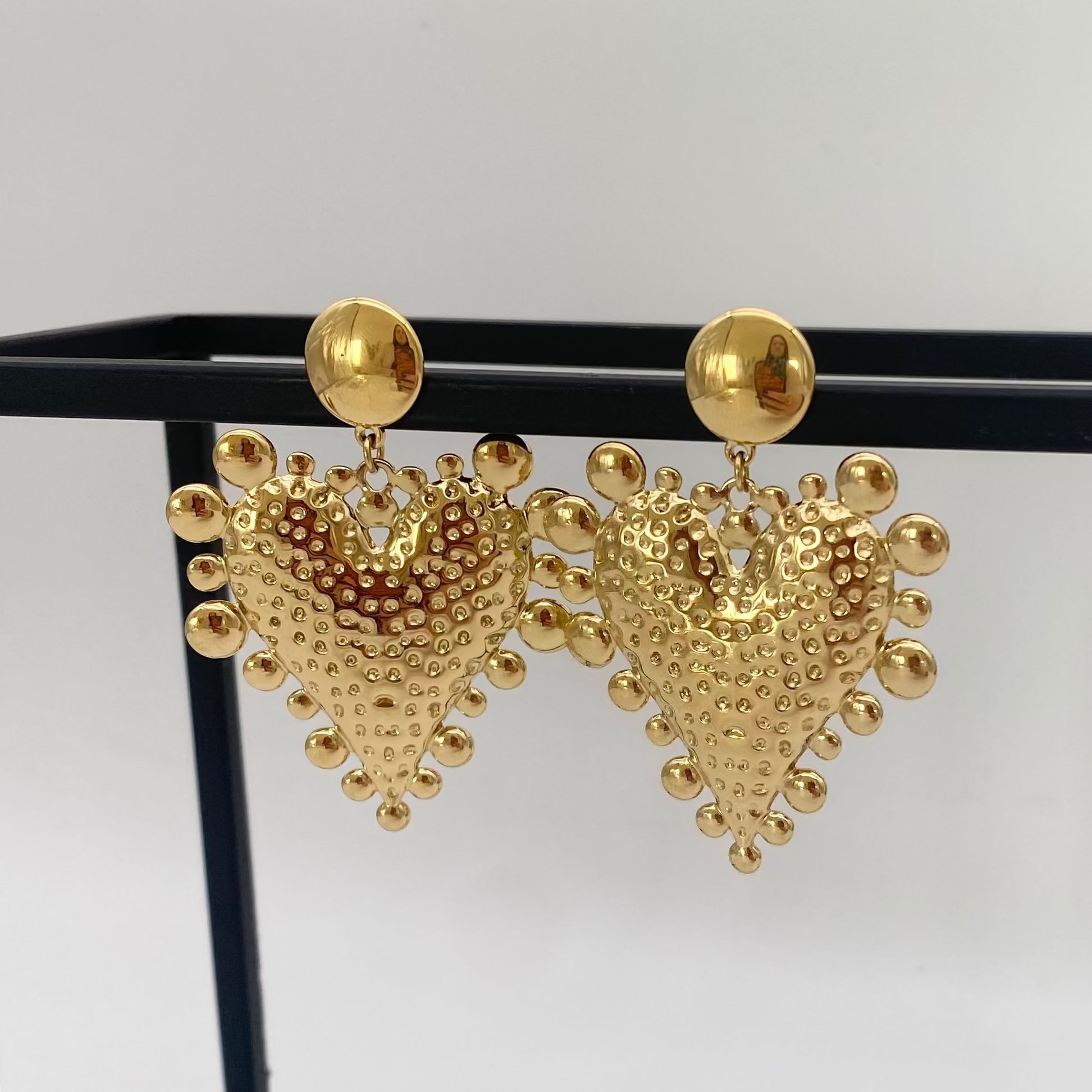 Ohrringe Structured Heart