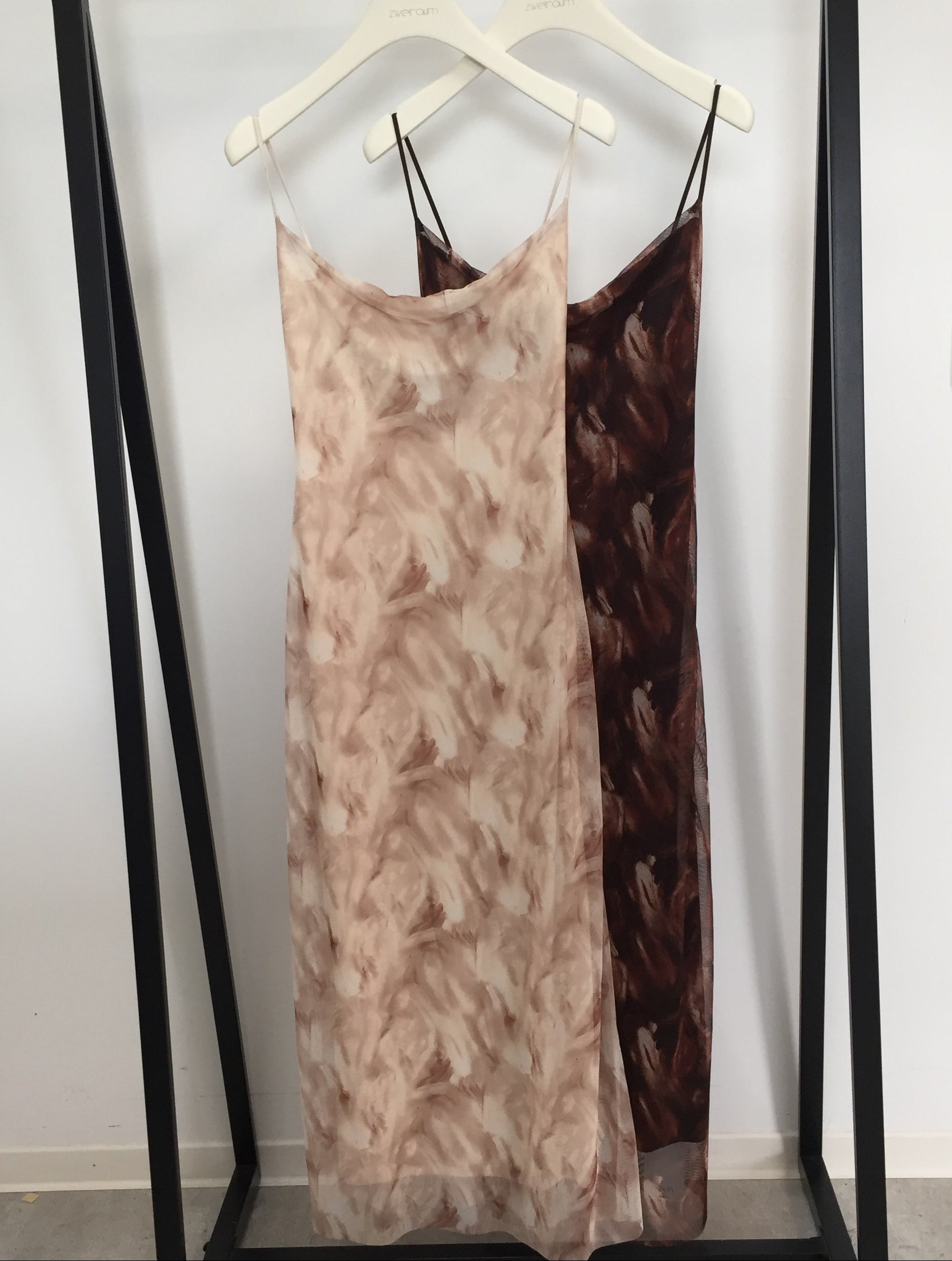 Spaghetti Kleid Mesh
