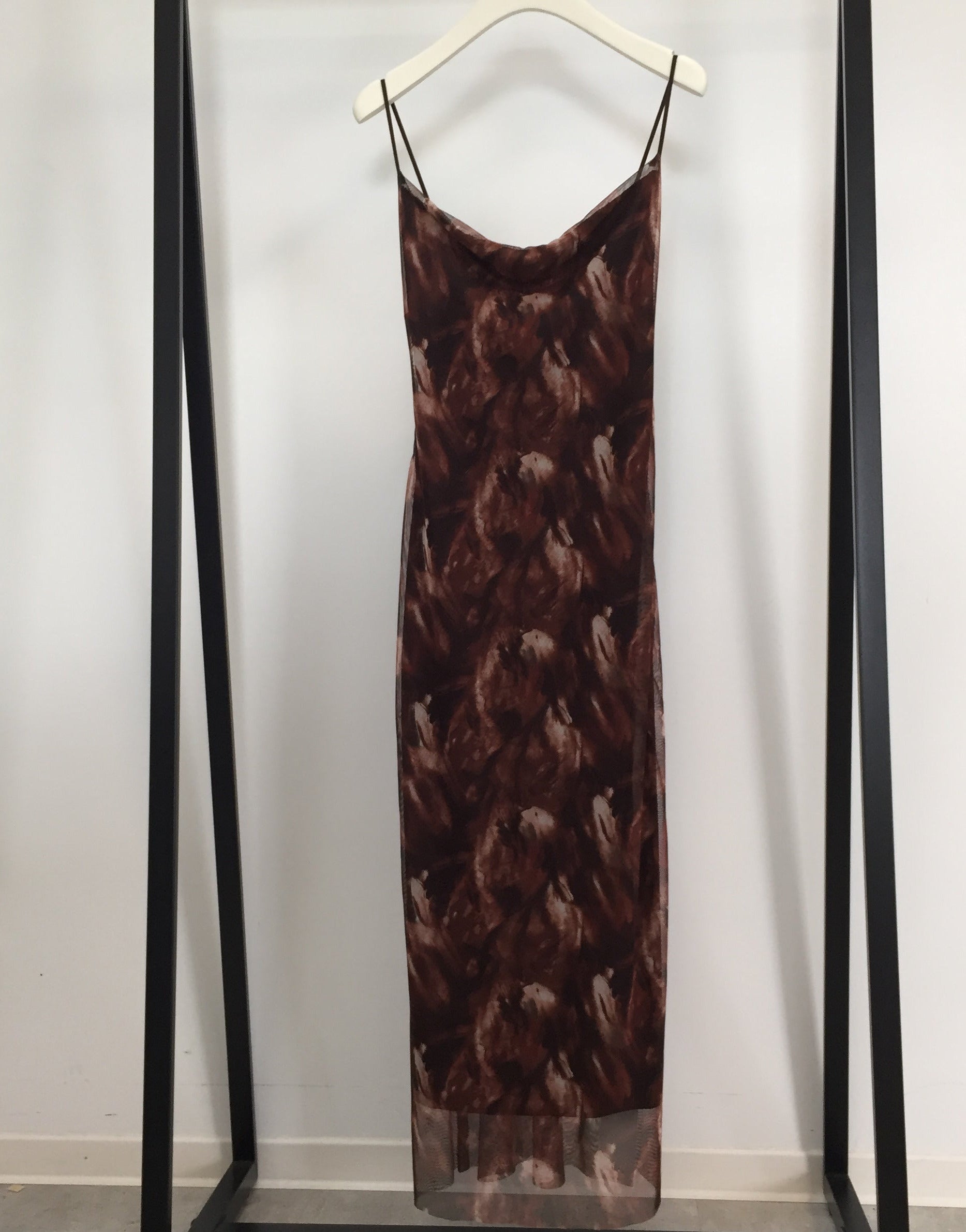 Spaghetti Kleid Mesh