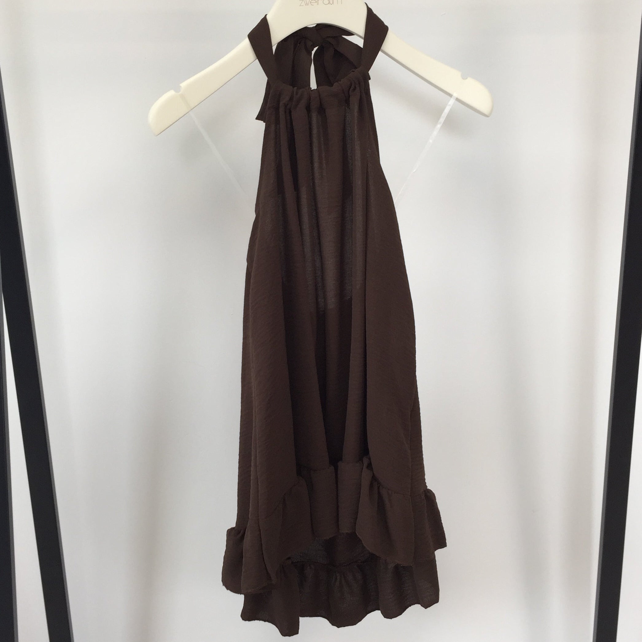 Neckholder Top mit Volants