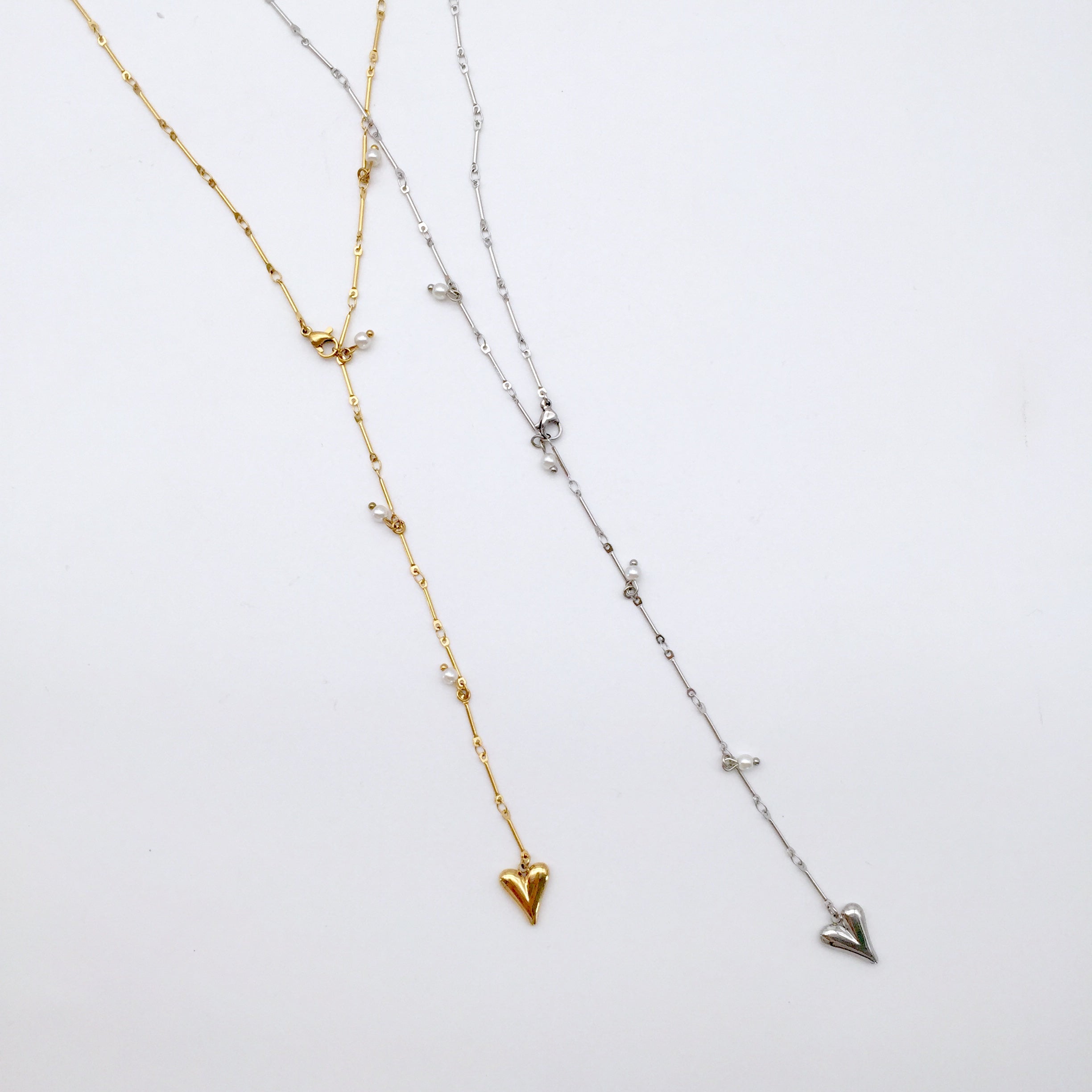 Long Y-Kette Fine Heart