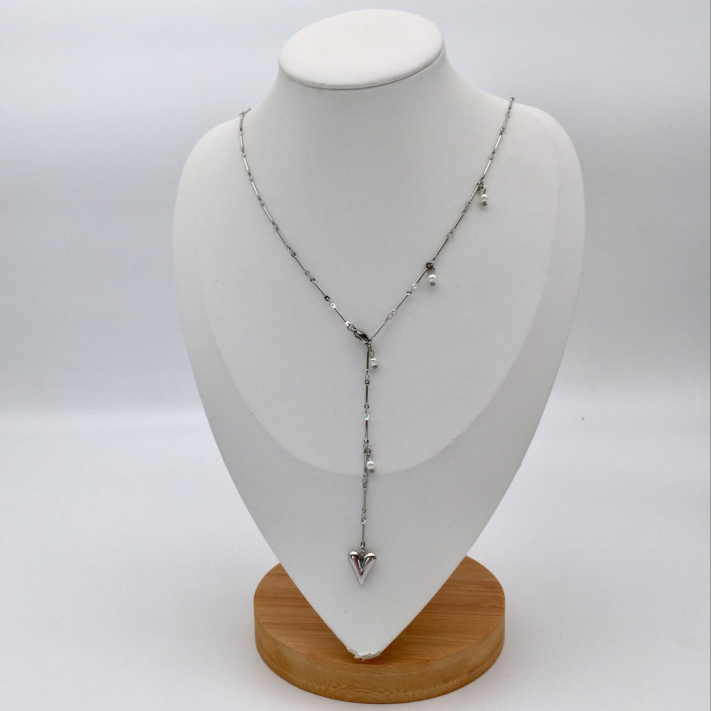 Long Y-Kette Fine Heart