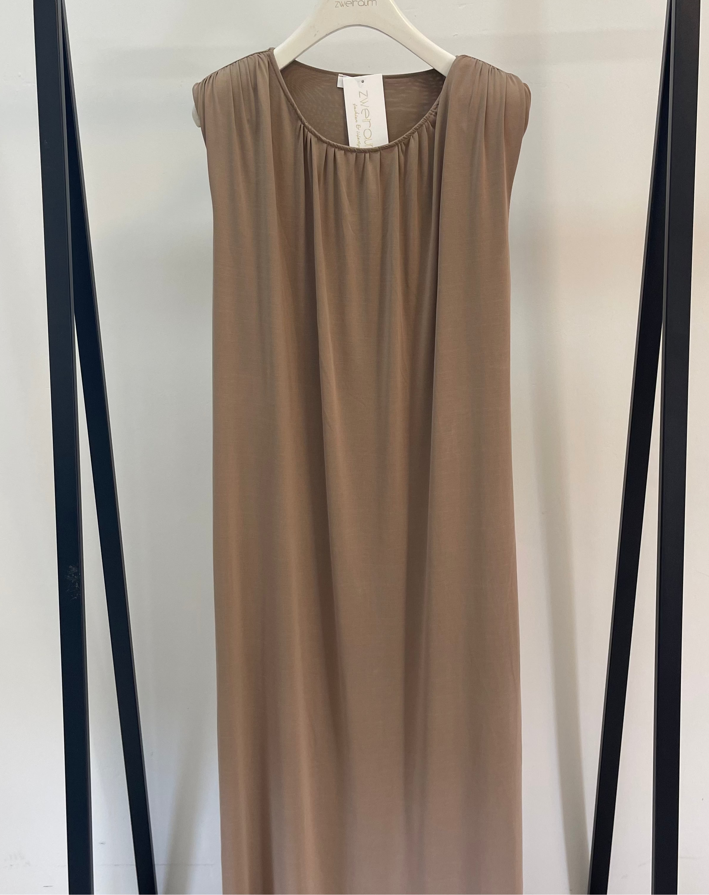 Wide Long Kleid Schulterpolster
