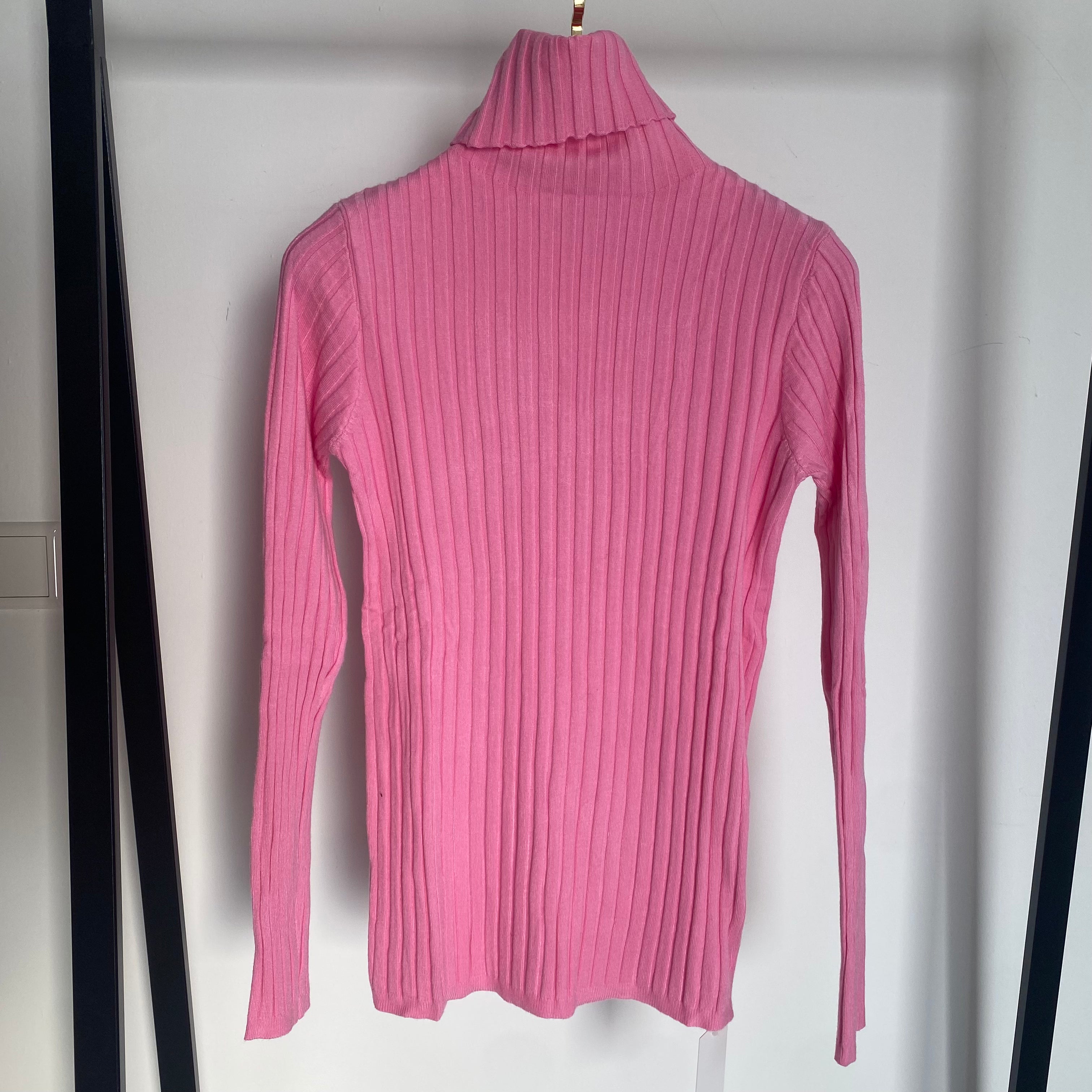 Fitted Rollkragen Pulli Ribbed