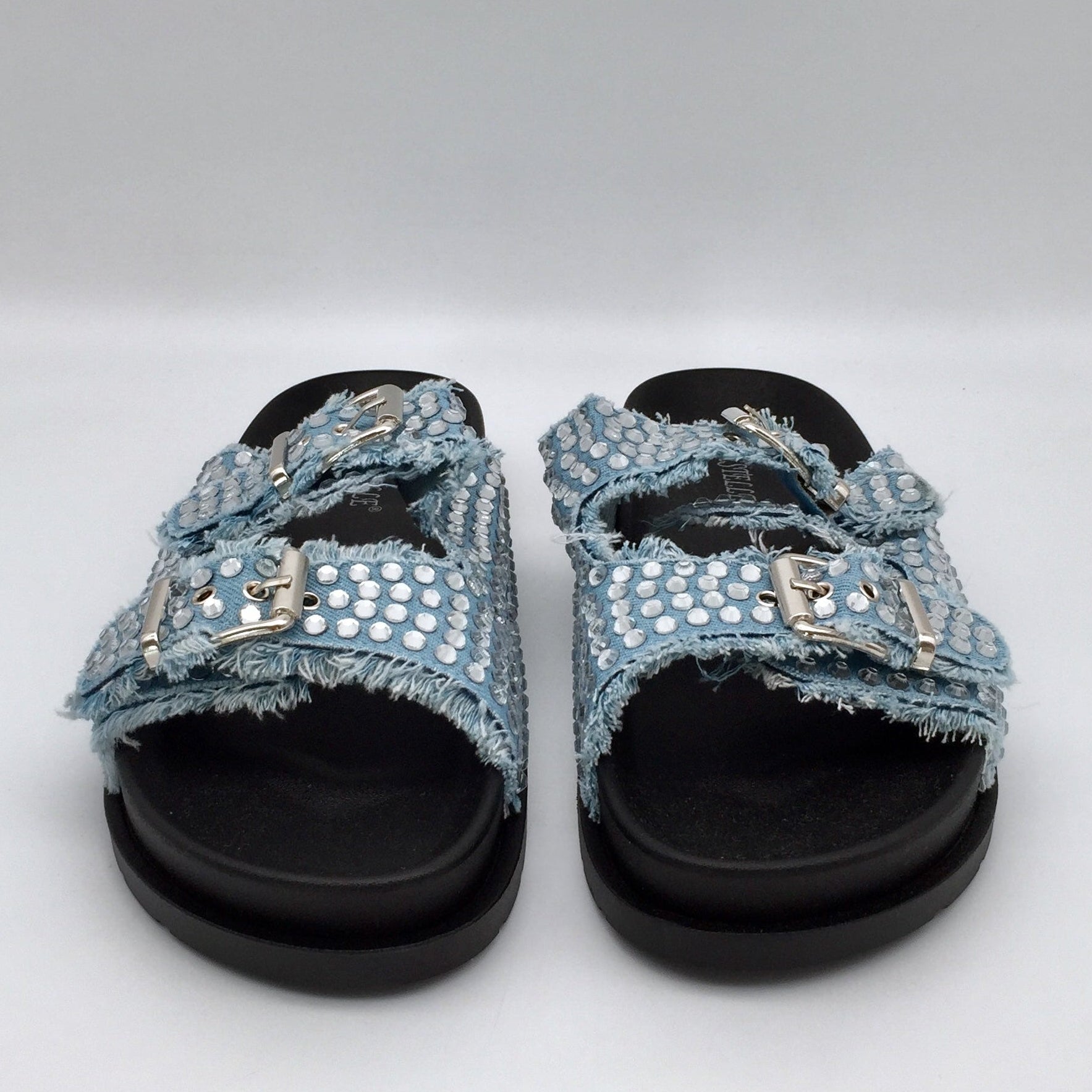 Jeans Schlappen Glitter