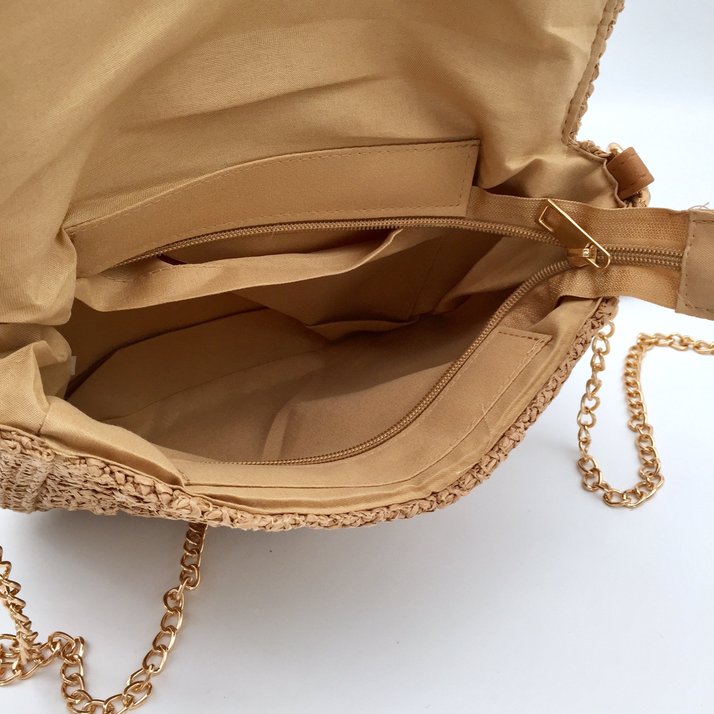 Midi Bast Tasche Weave