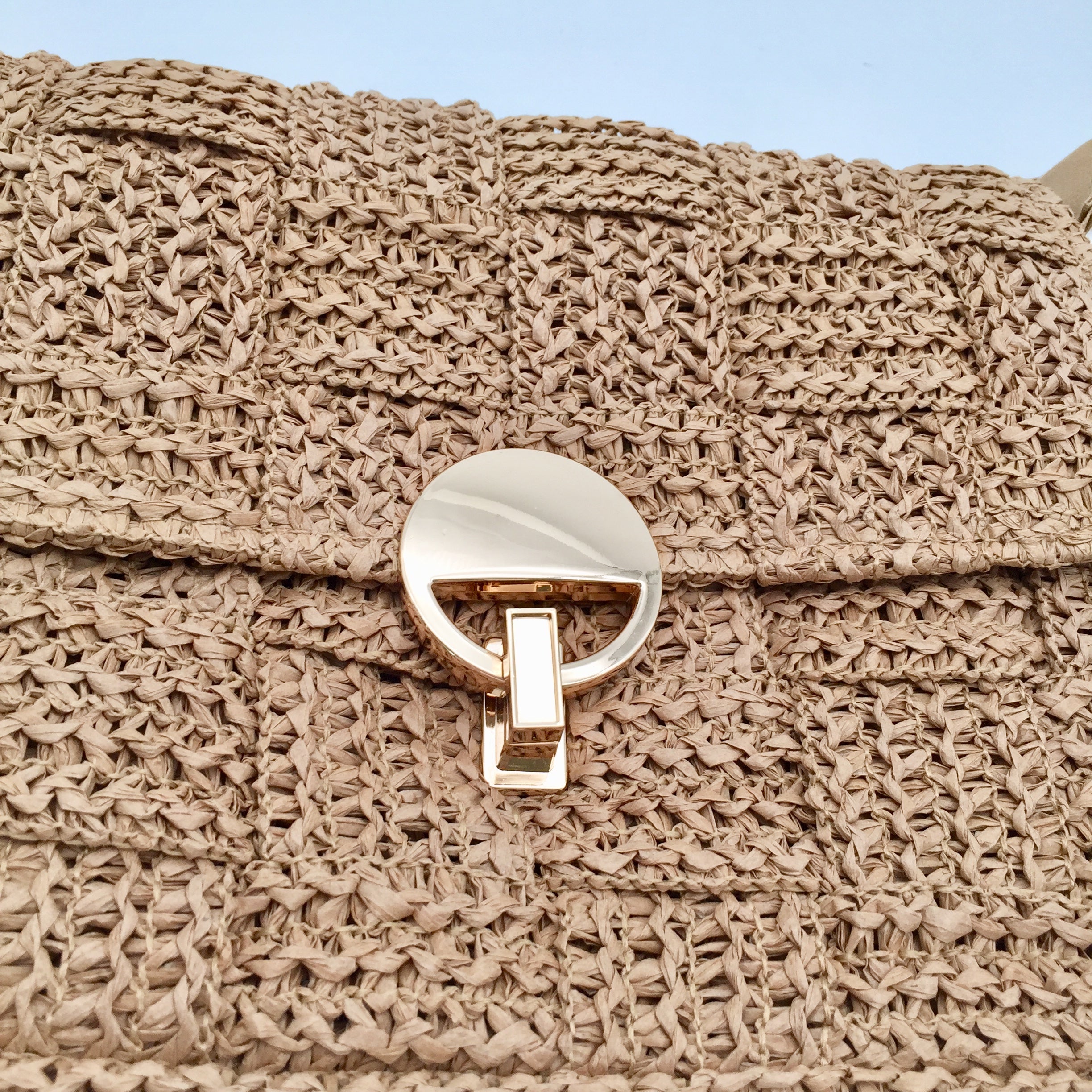 Midi Bast Tasche Weave