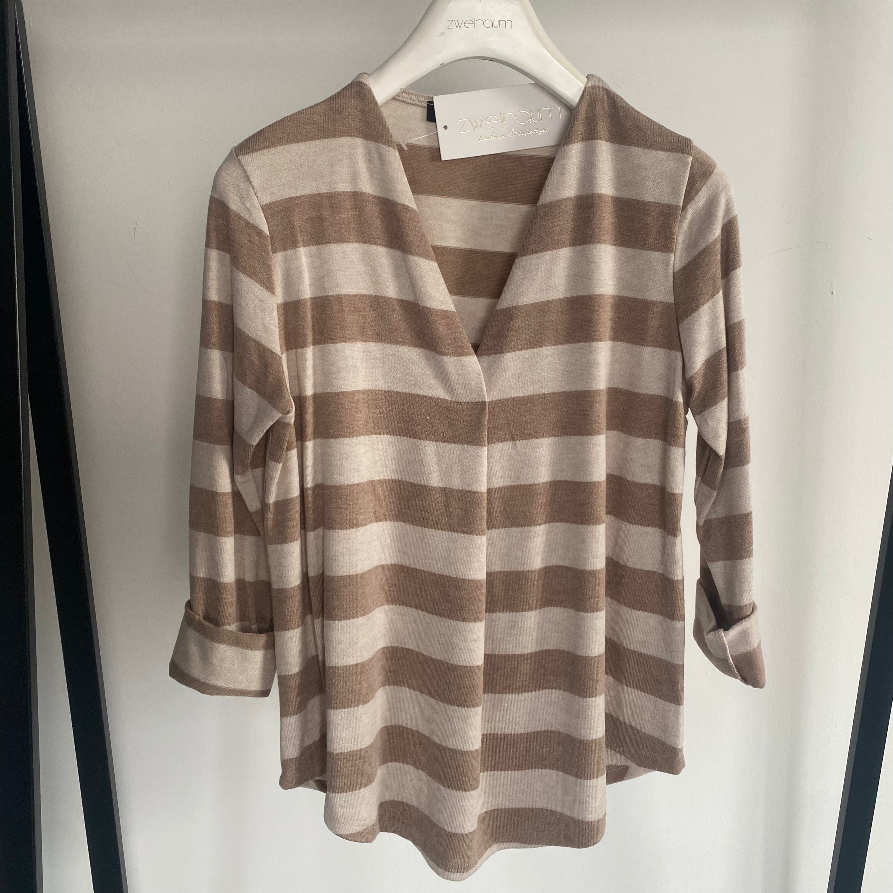 Longsleeve Deep V-Neck Stripes