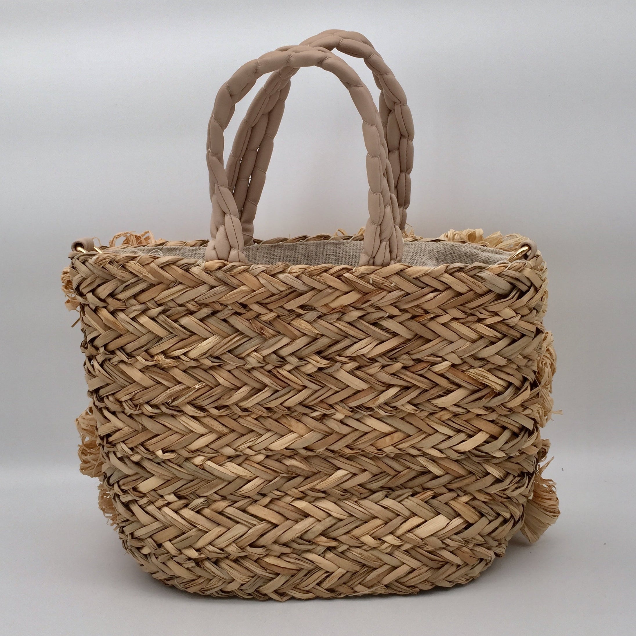 Bast Tasche Flower Pearls