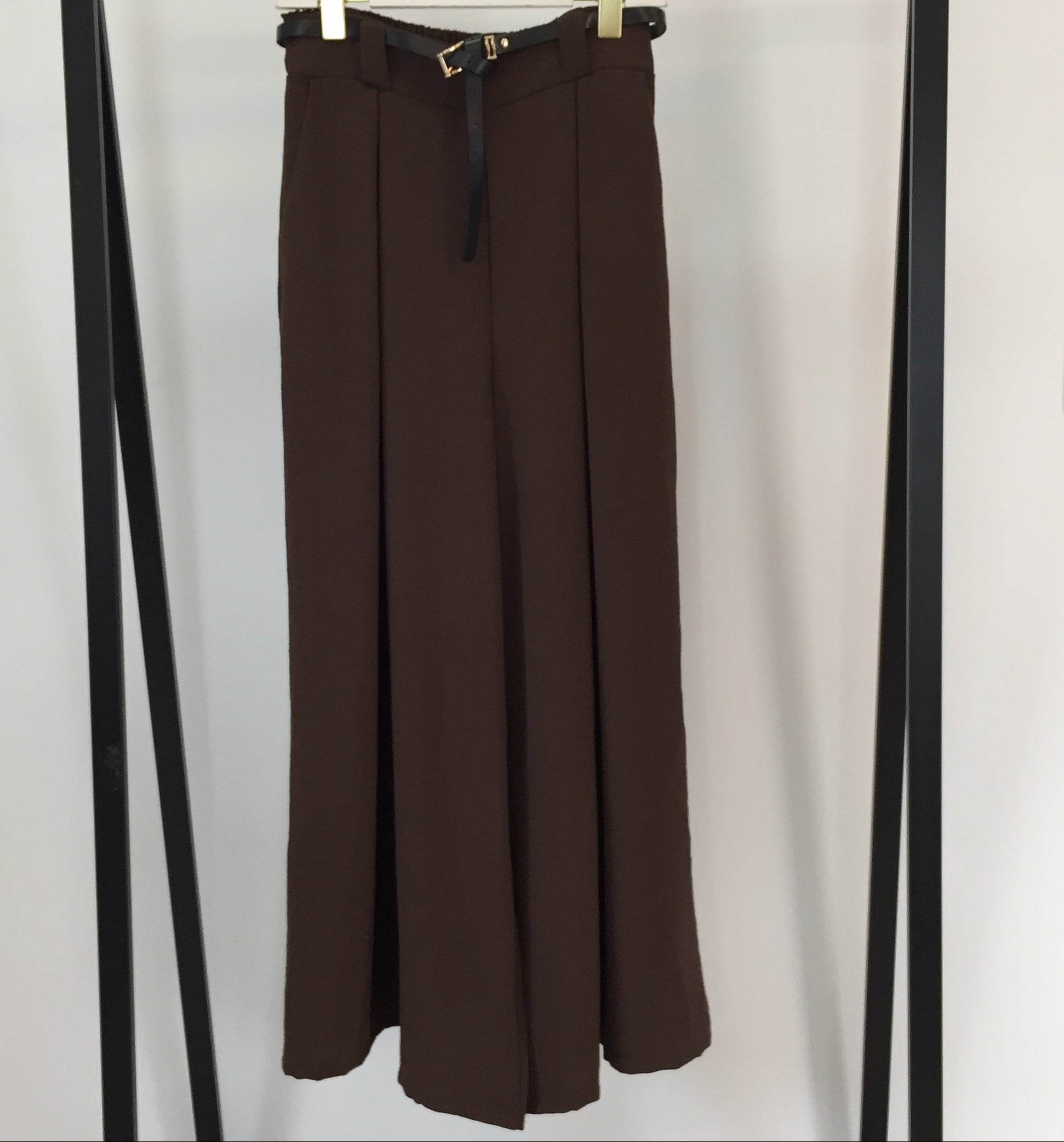 Wide Leg Hose Mit Bundfalten