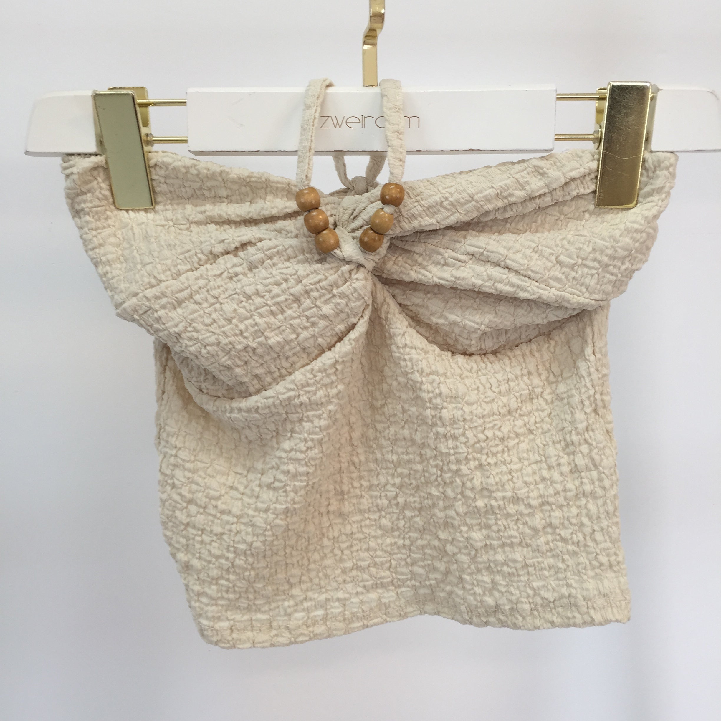 Bandeau Crinkle Top Pearls