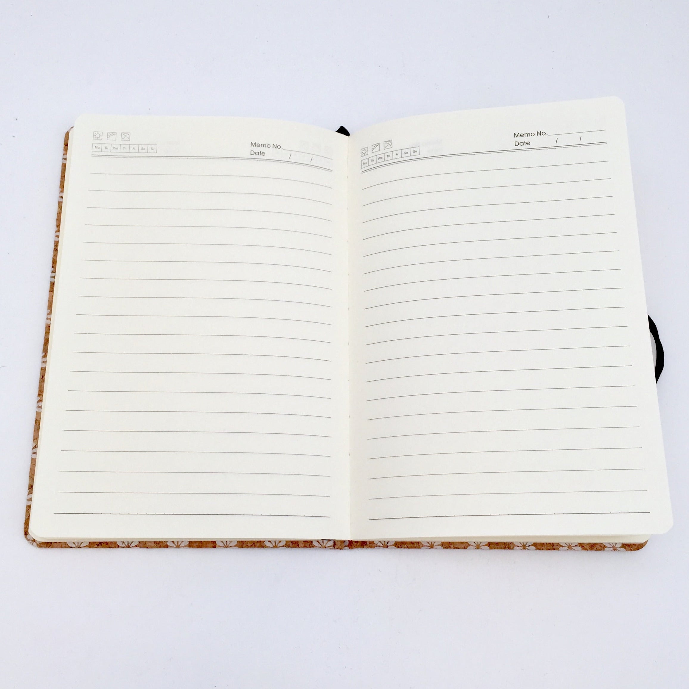 Notizbuch Korken Blümchen