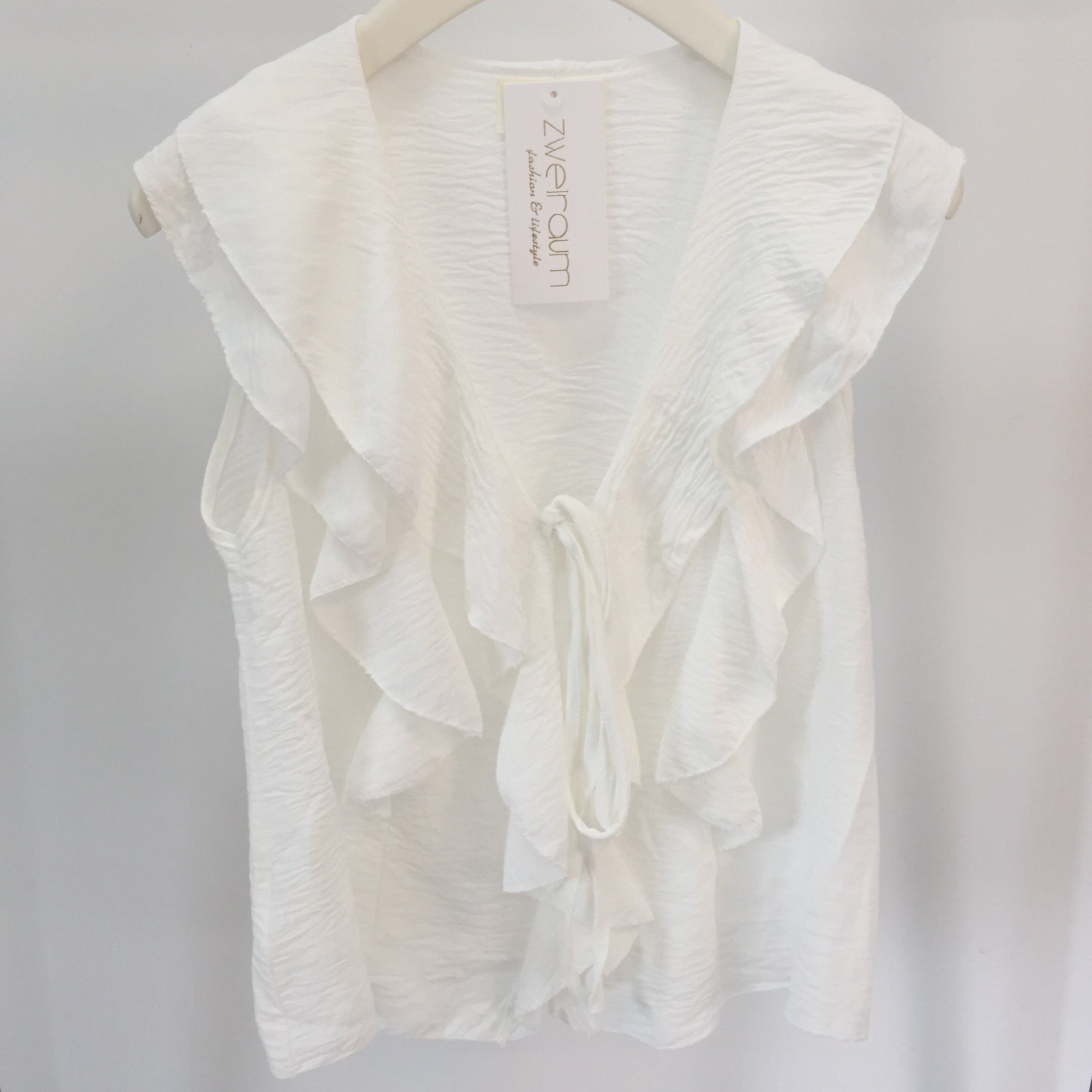 Shirt mit Volants und Knopfleiste