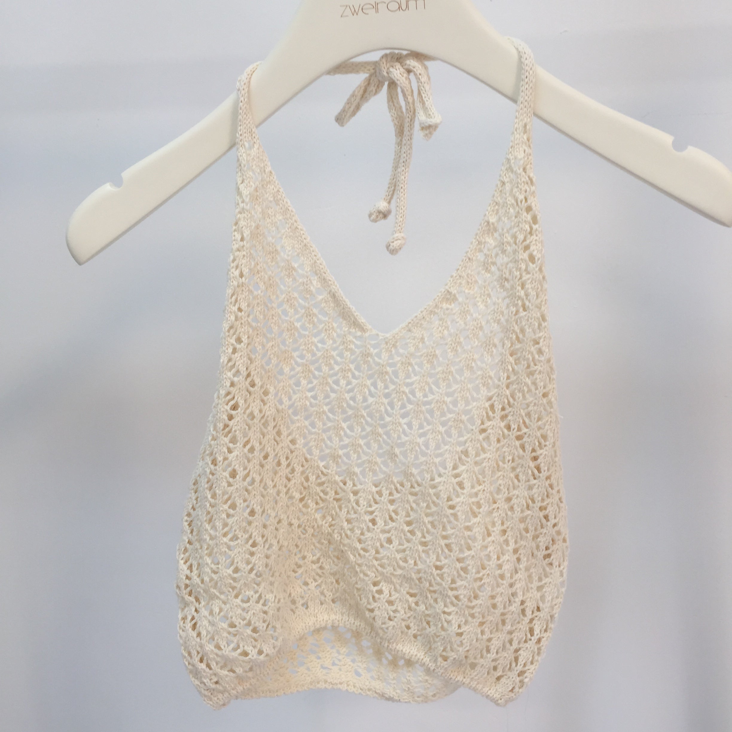 Neckholder Top Knit Lace
