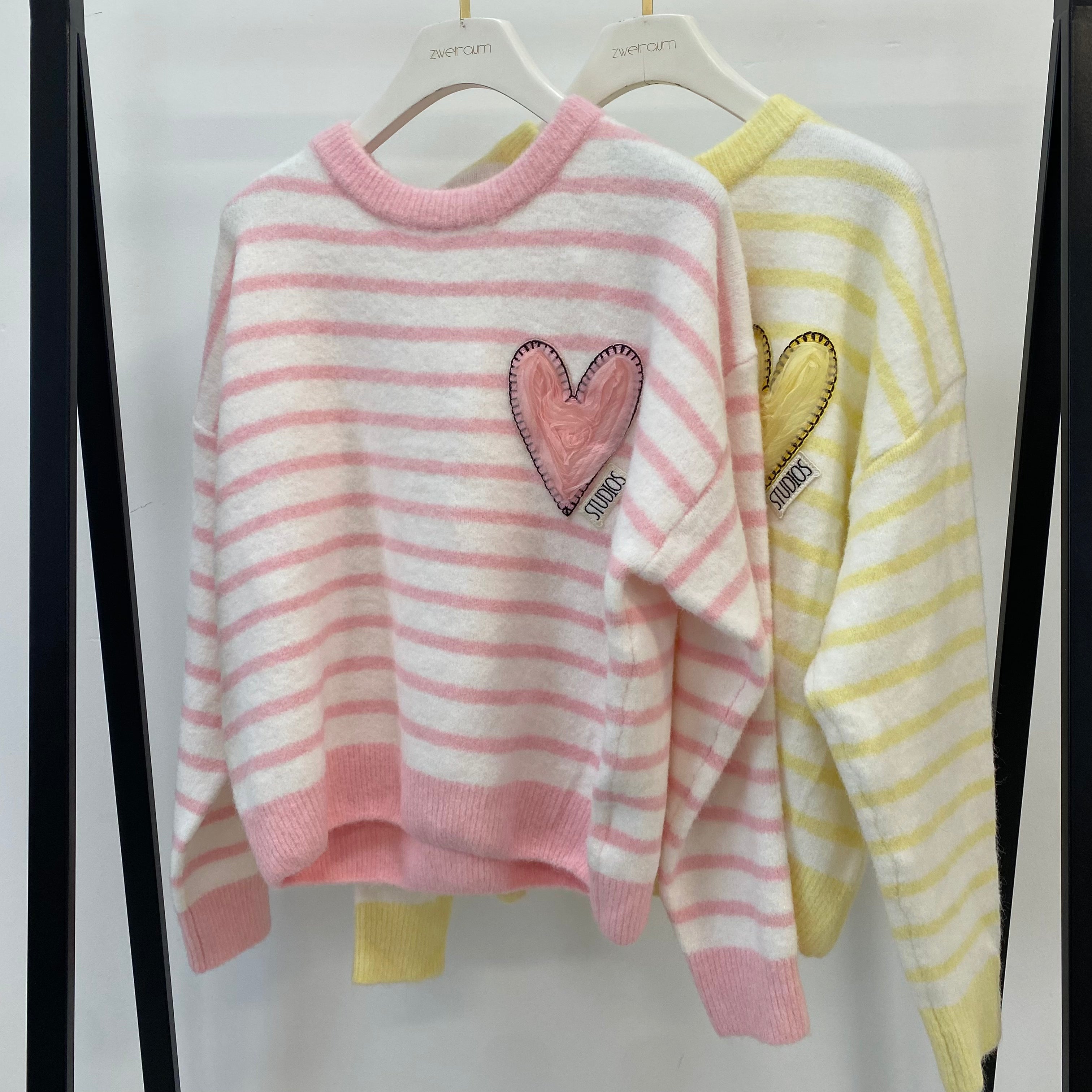Midi Strick Pulli Big Heart