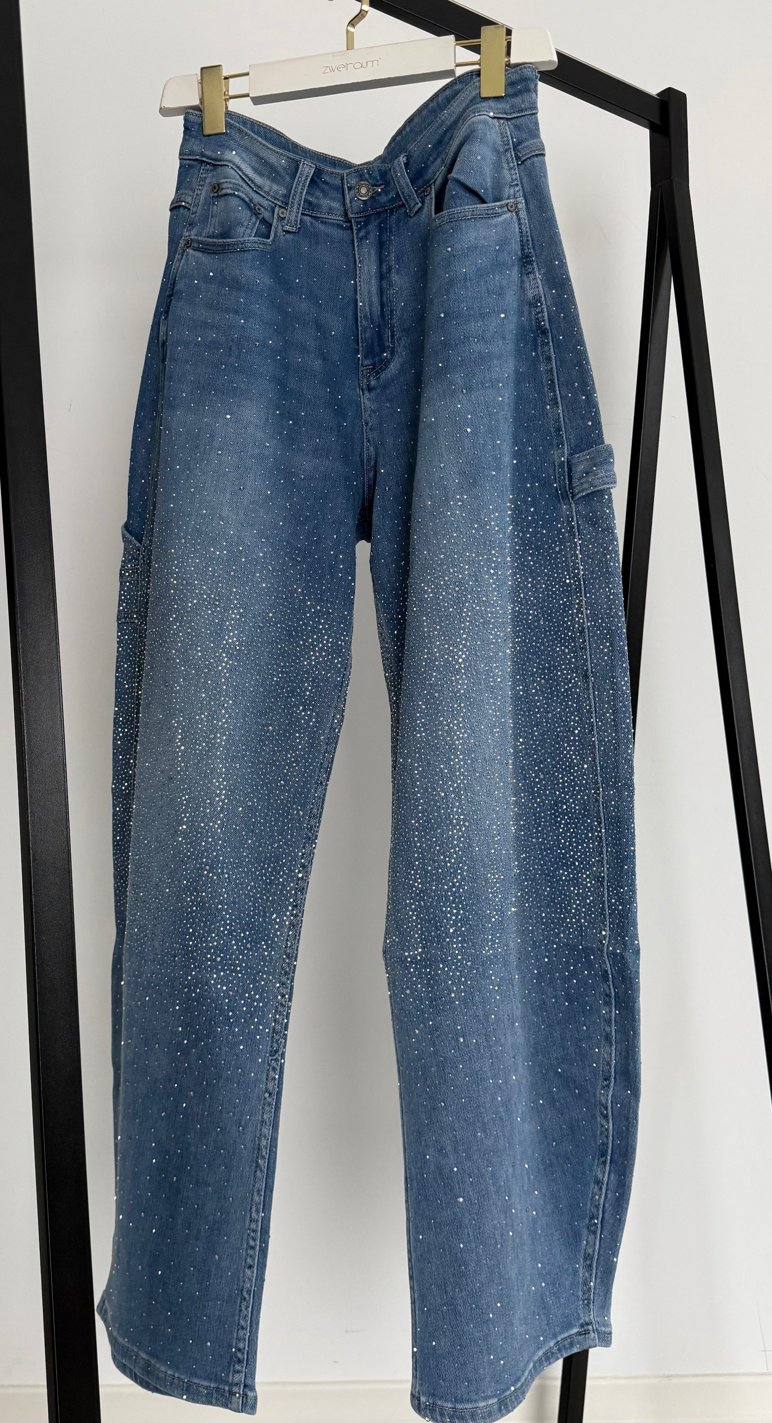 Jeans Barrel Addition mit Glitter