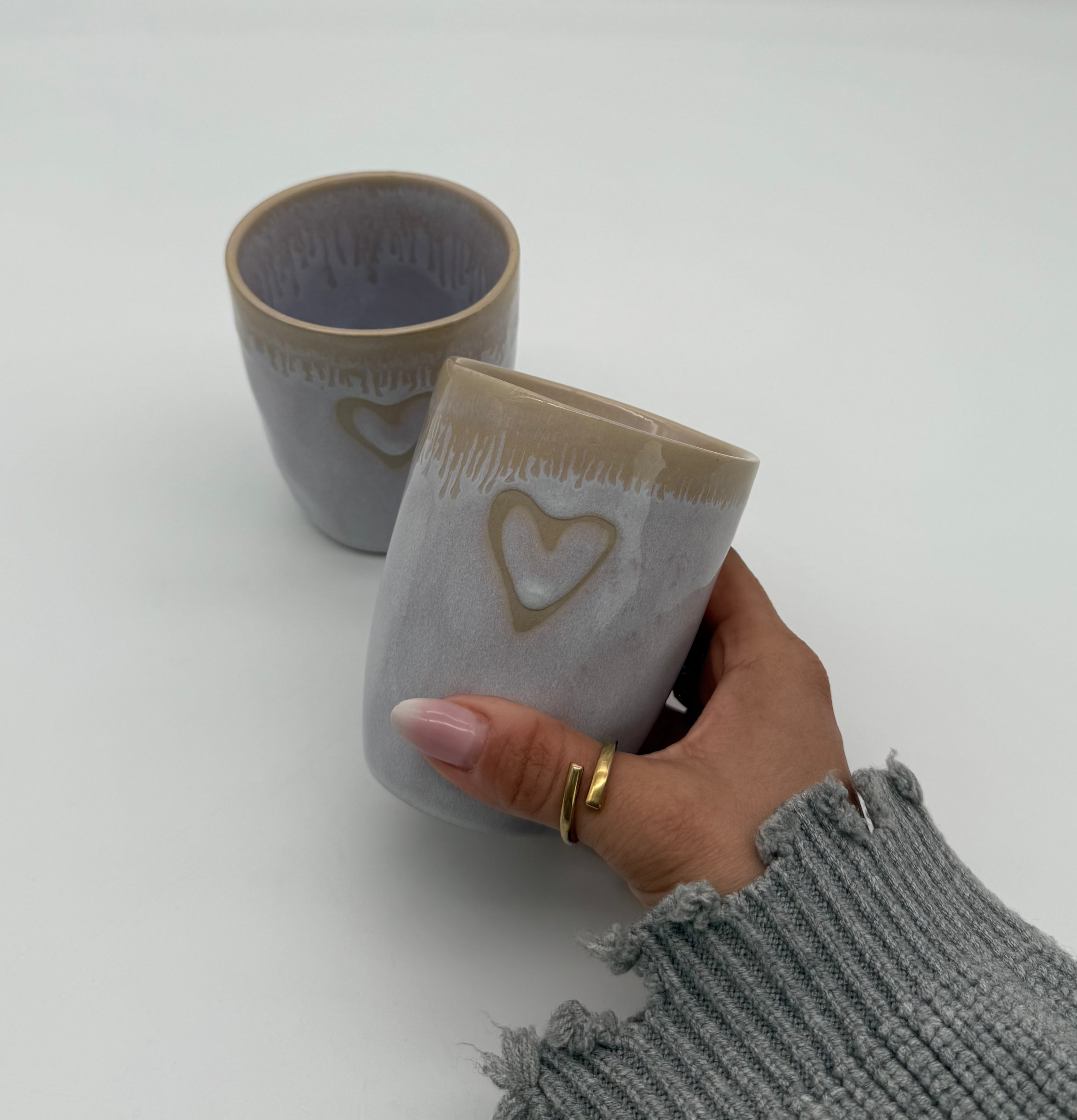Pottery Mug mit Herz